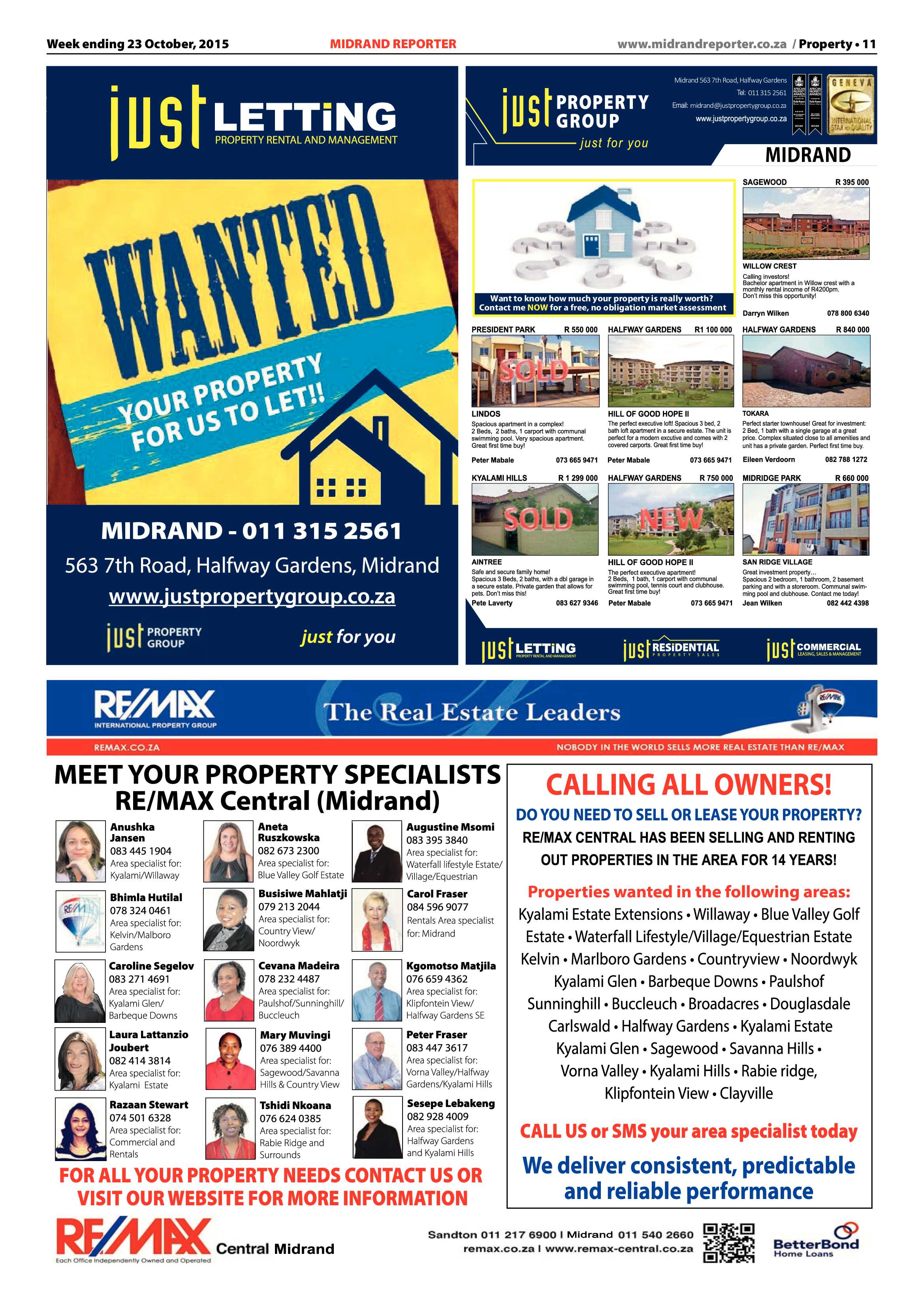 Midrand Reporter 23 October 2015 page 11