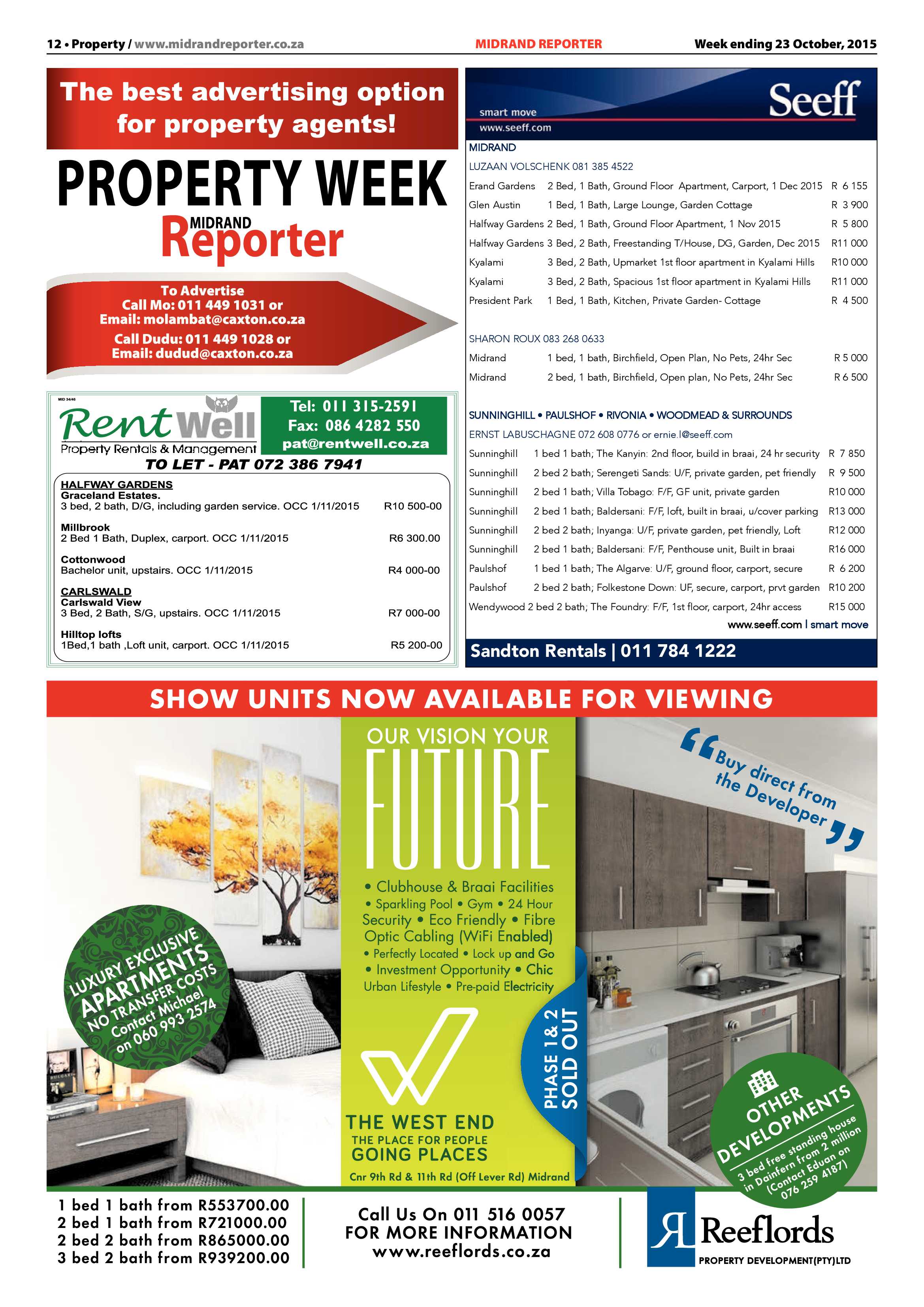 Midrand Reporter 23 October 2015 page 12