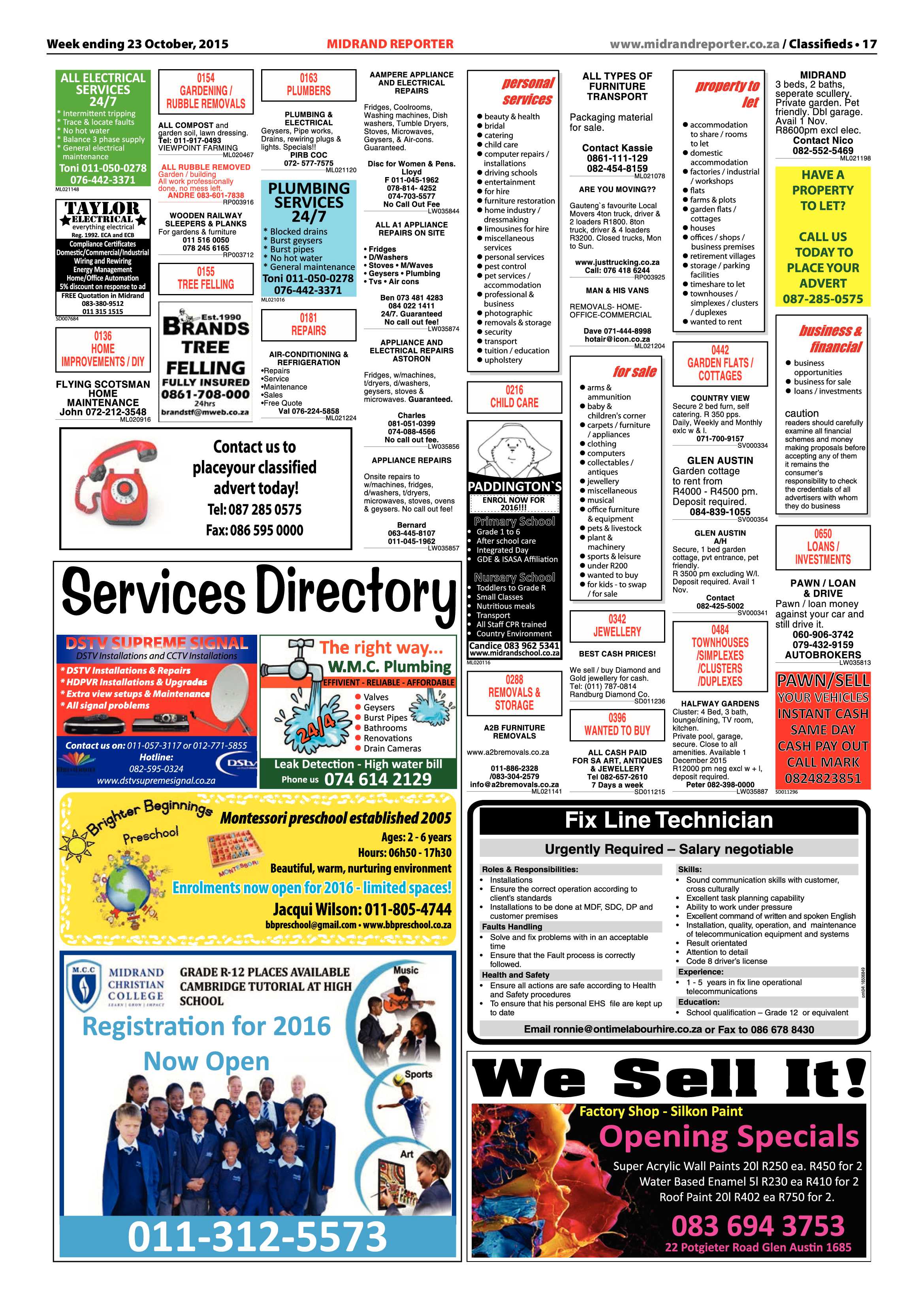 Midrand Reporter 23 October 2015 page 17