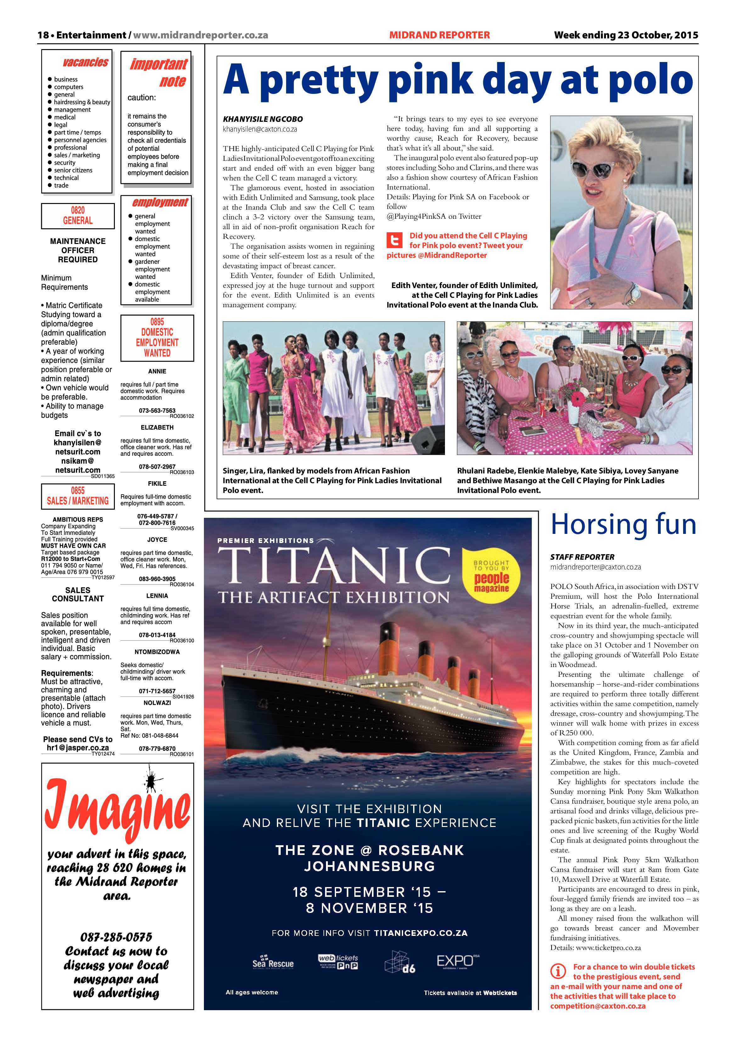 Midrand Reporter 23 October 2015 page 18