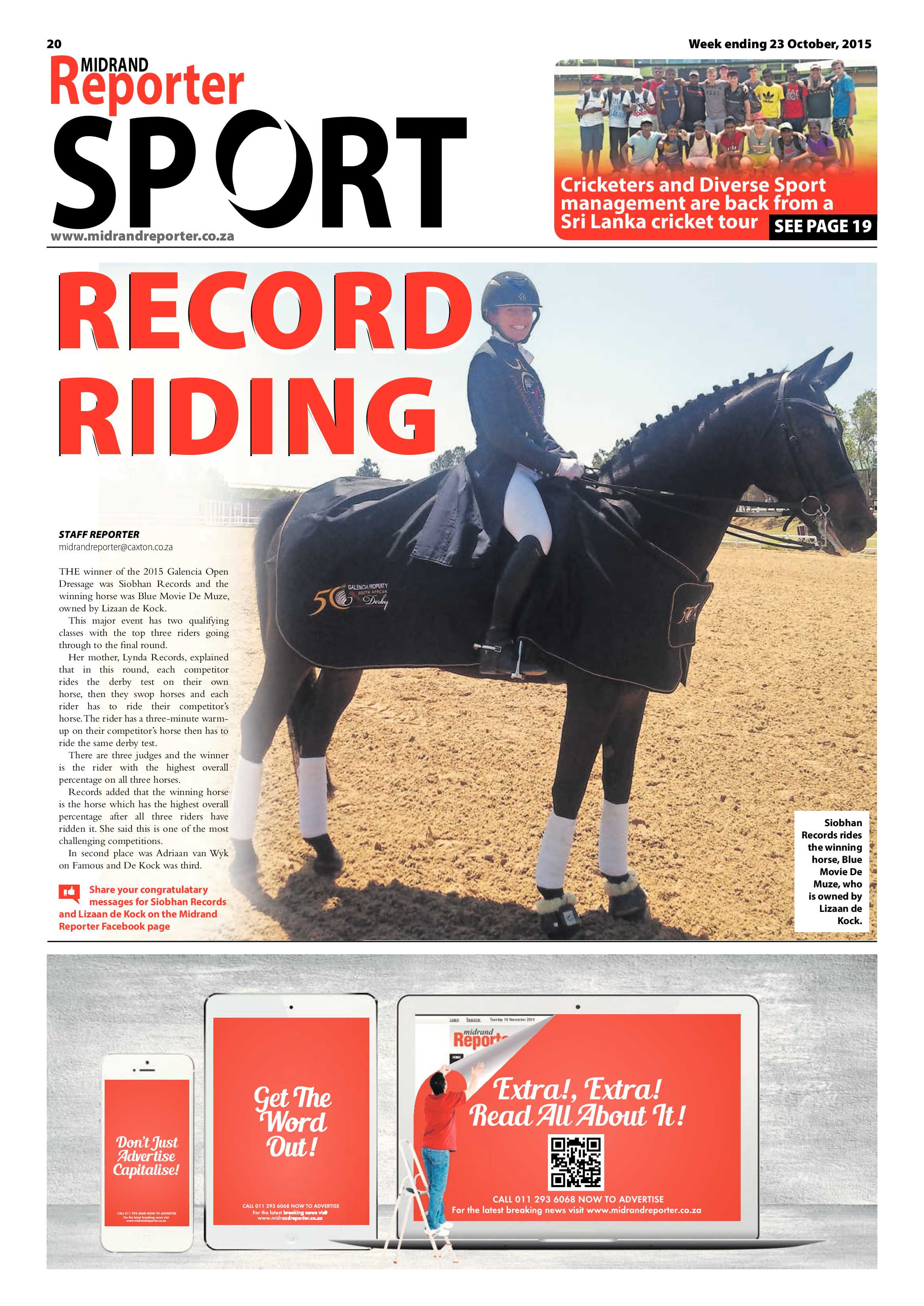 Midrand Reporter 23 October 2015 page 20