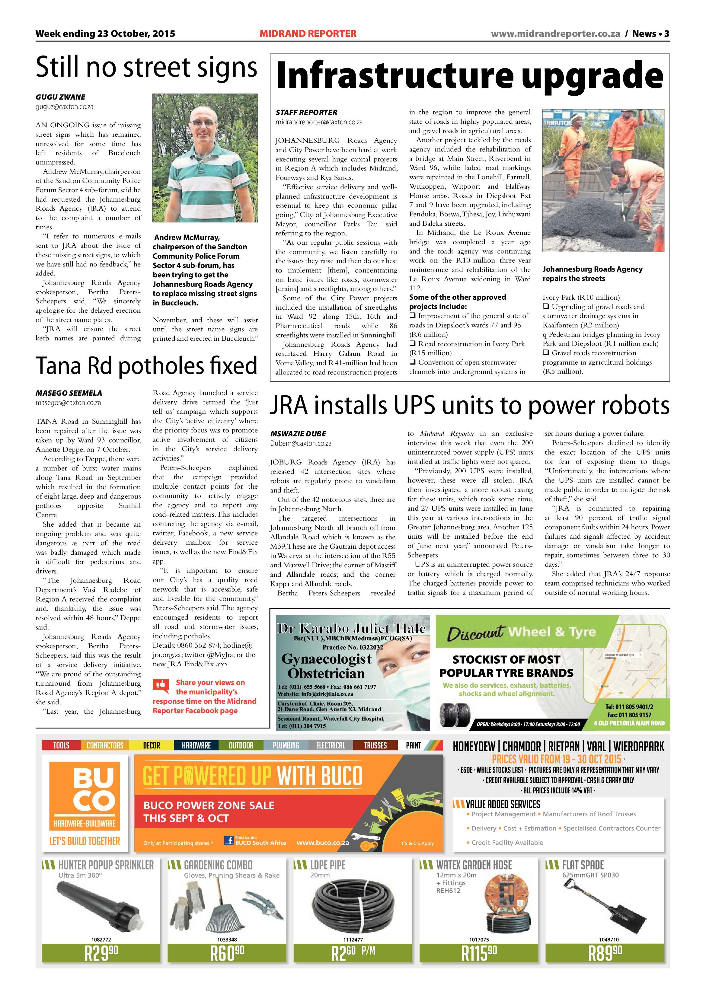 Midrand Reporter 23 October 2015 page 3