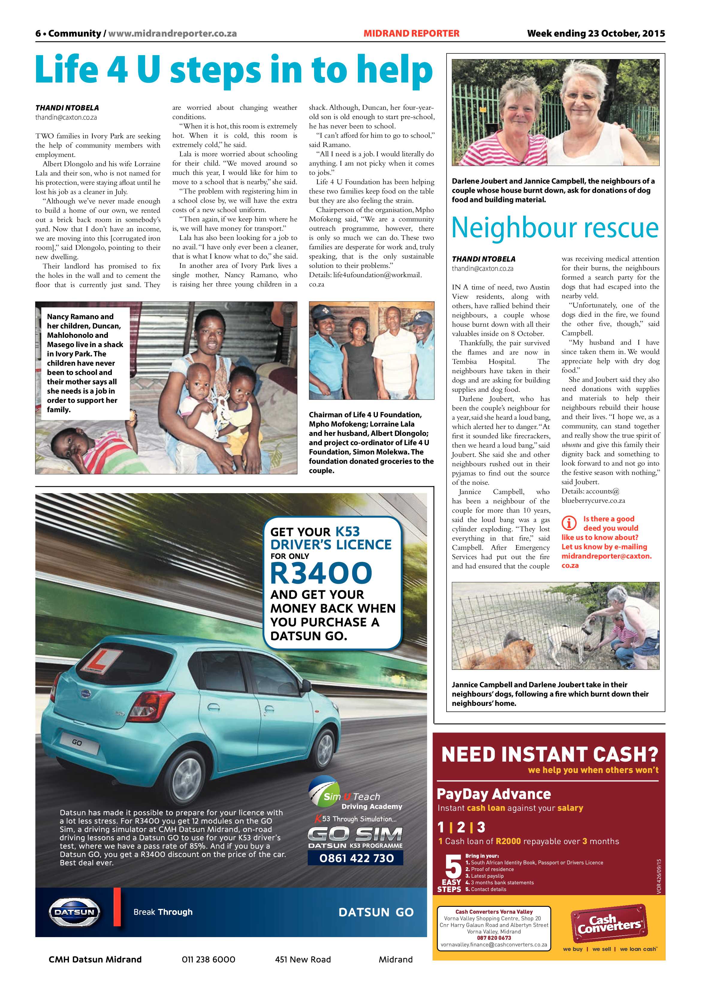 Midrand Reporter 23 October 2015 page 6