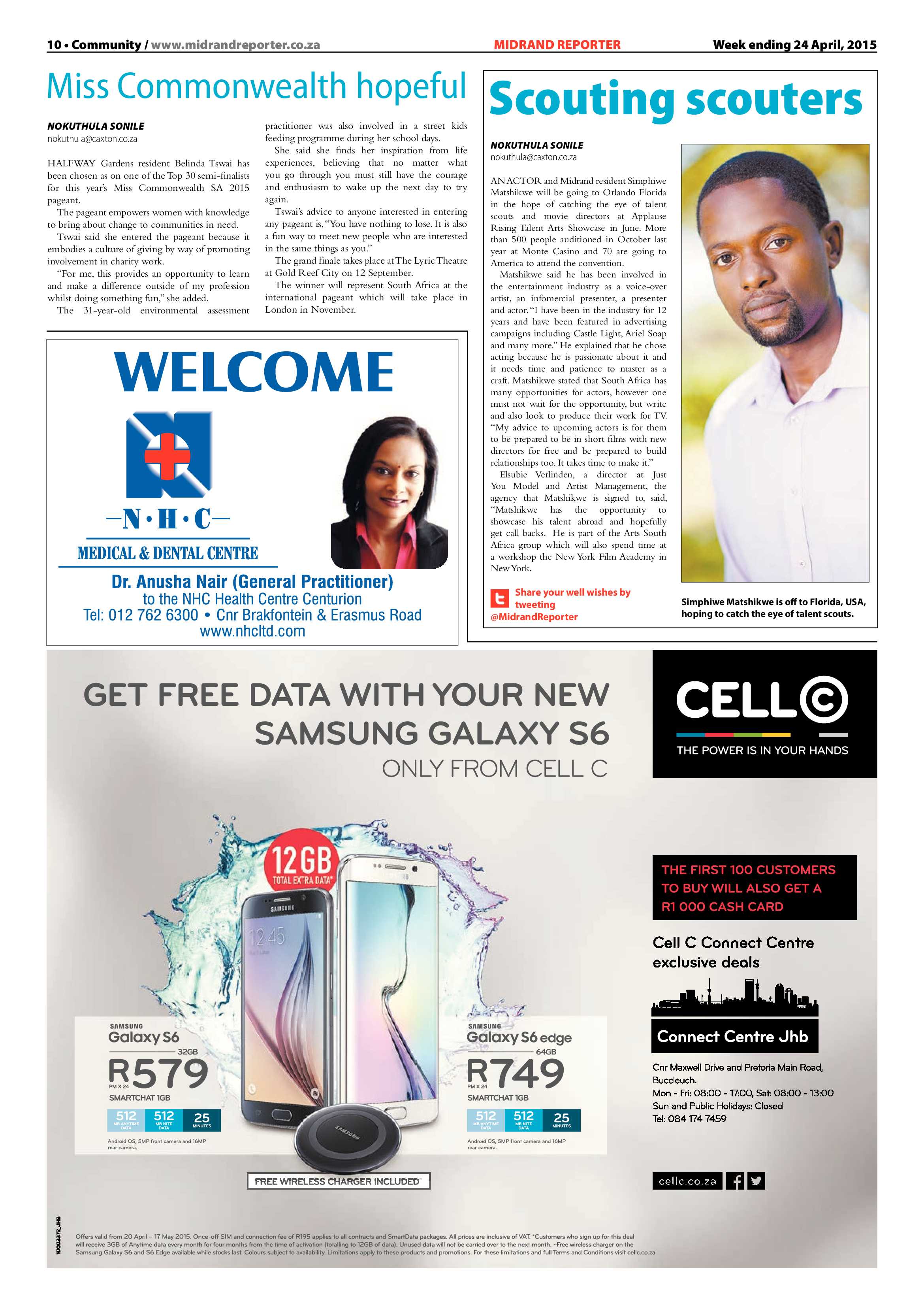 Midrand Reporter 24 April 2015 page 10