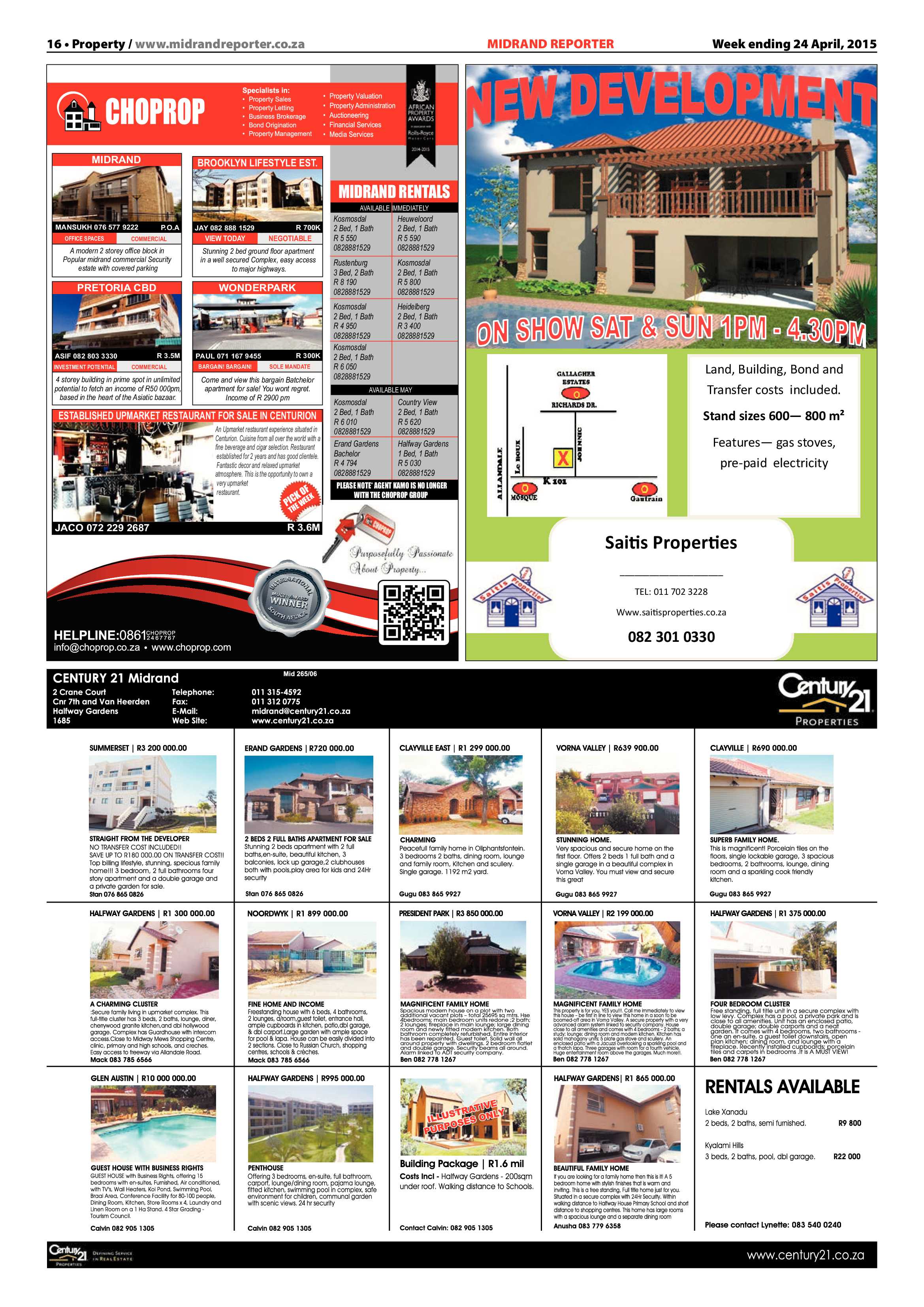 Midrand Reporter 24 April 2015 page 16