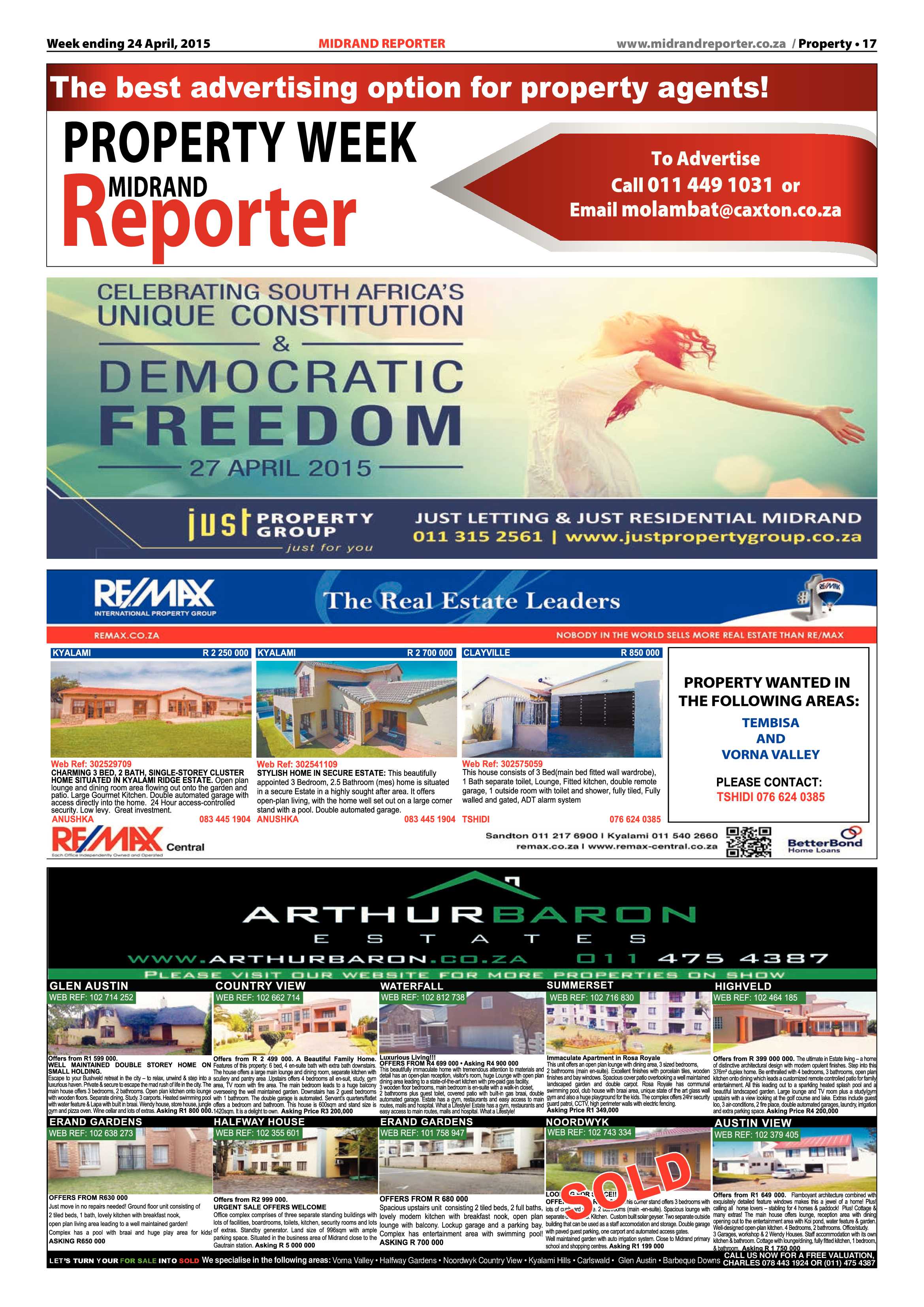 Midrand Reporter 24 April 2015 page 17