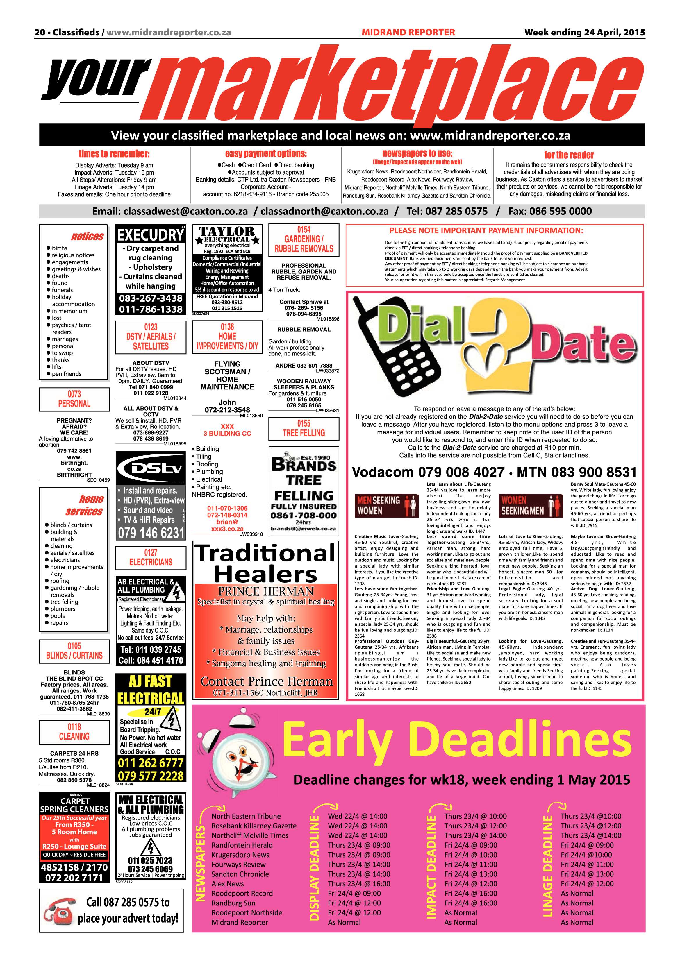 Midrand Reporter 24 April 2015 page 20