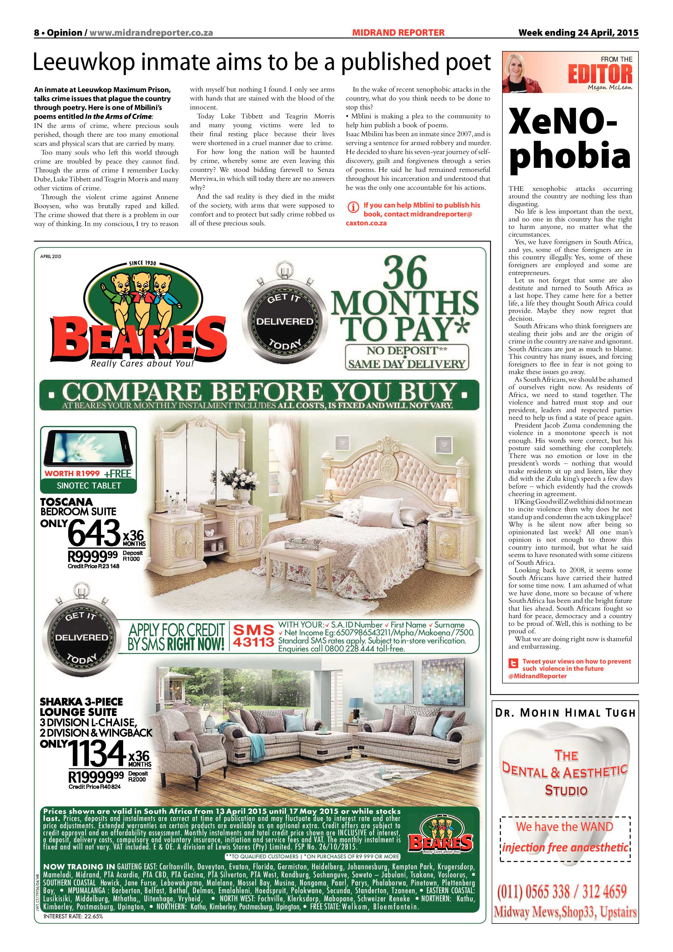 Midrand Reporter 24 April 2015 page 8