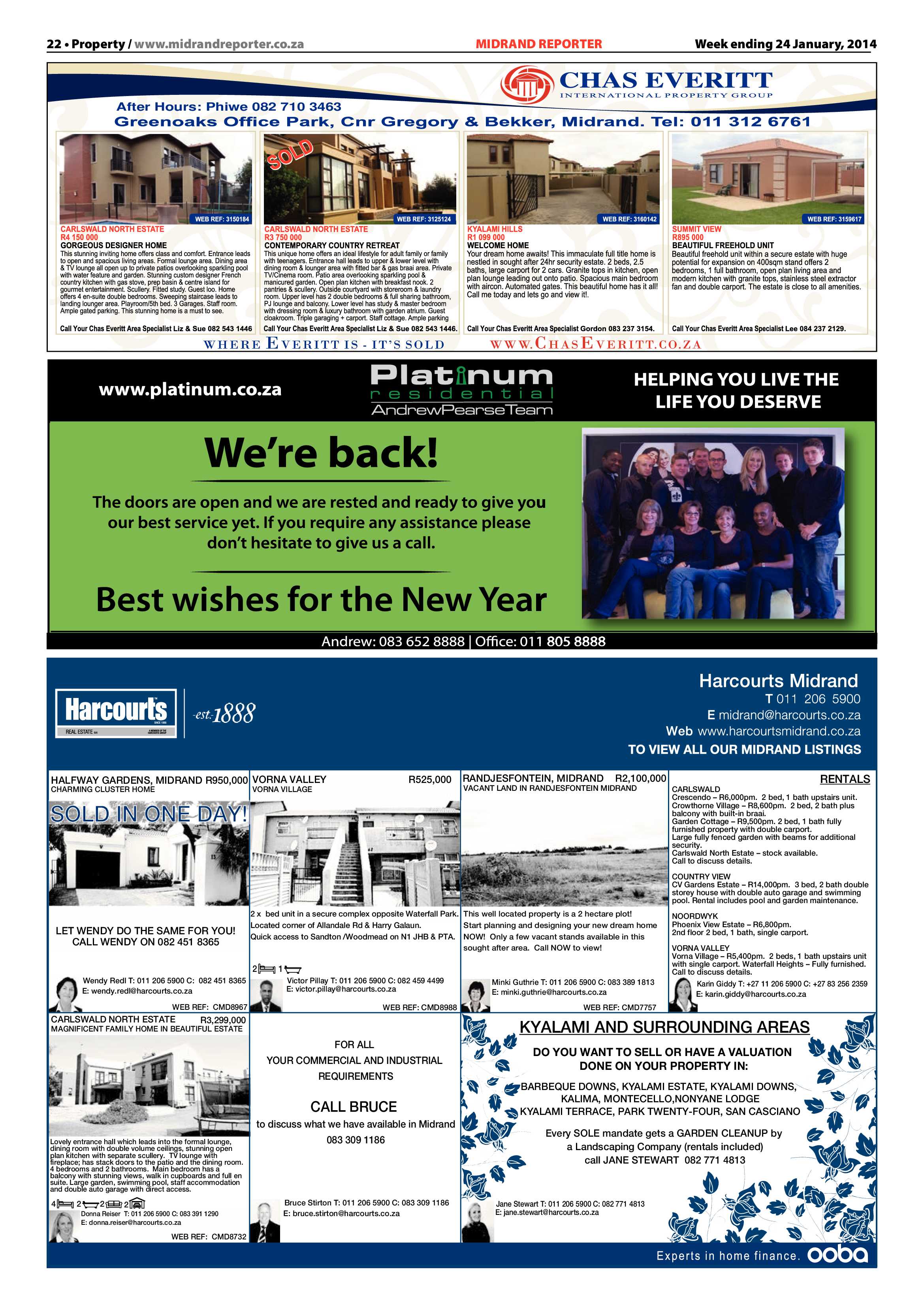 Midrand Reporter 24 January 2014 page 22