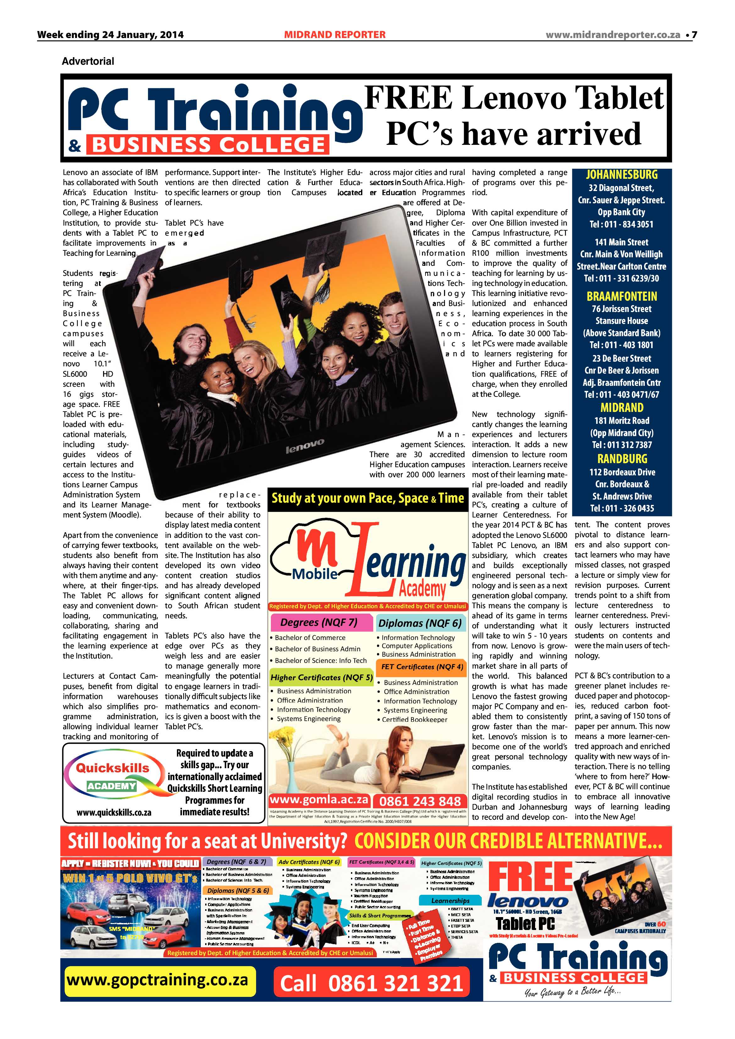 Midrand Reporter 24 January 2014 page 7
