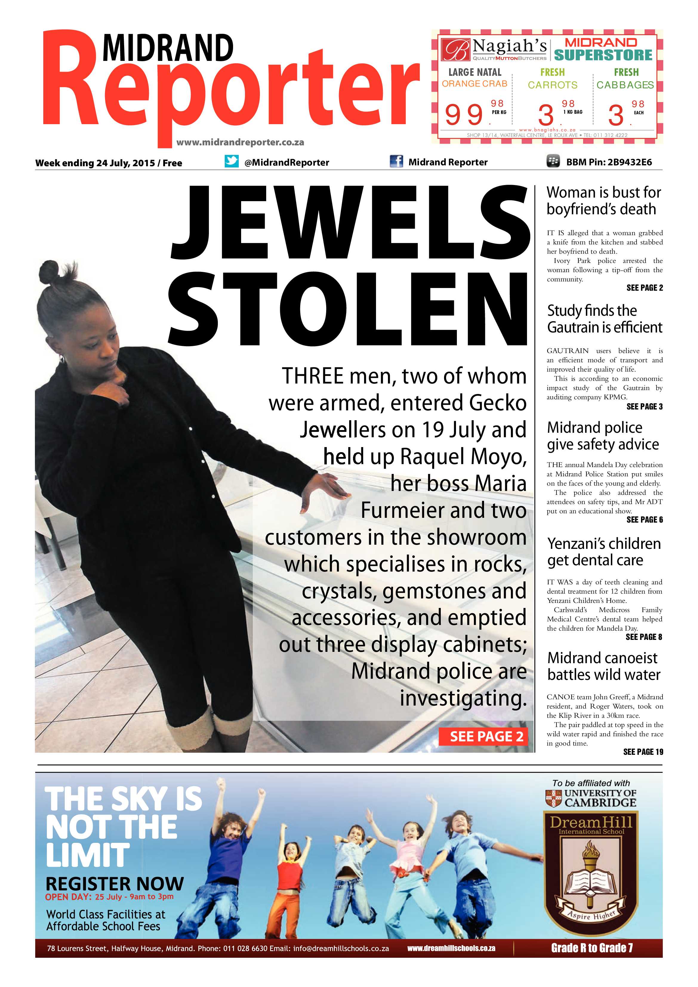 Midrand Reporter 24 July 2015 page 1