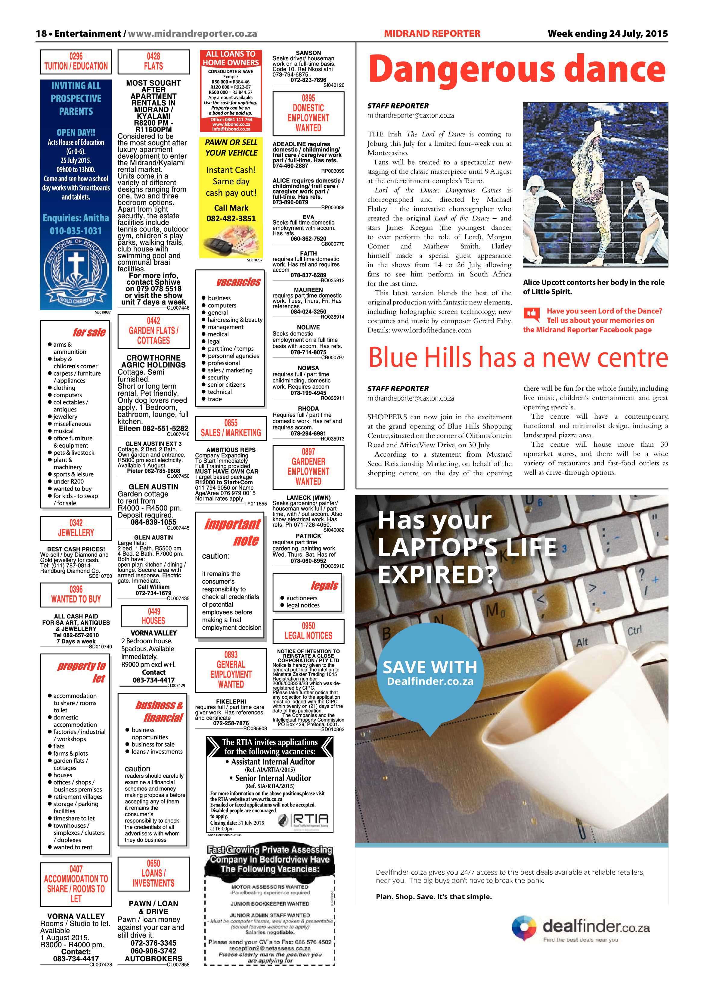 Midrand Reporter 24 July 2015 page 18