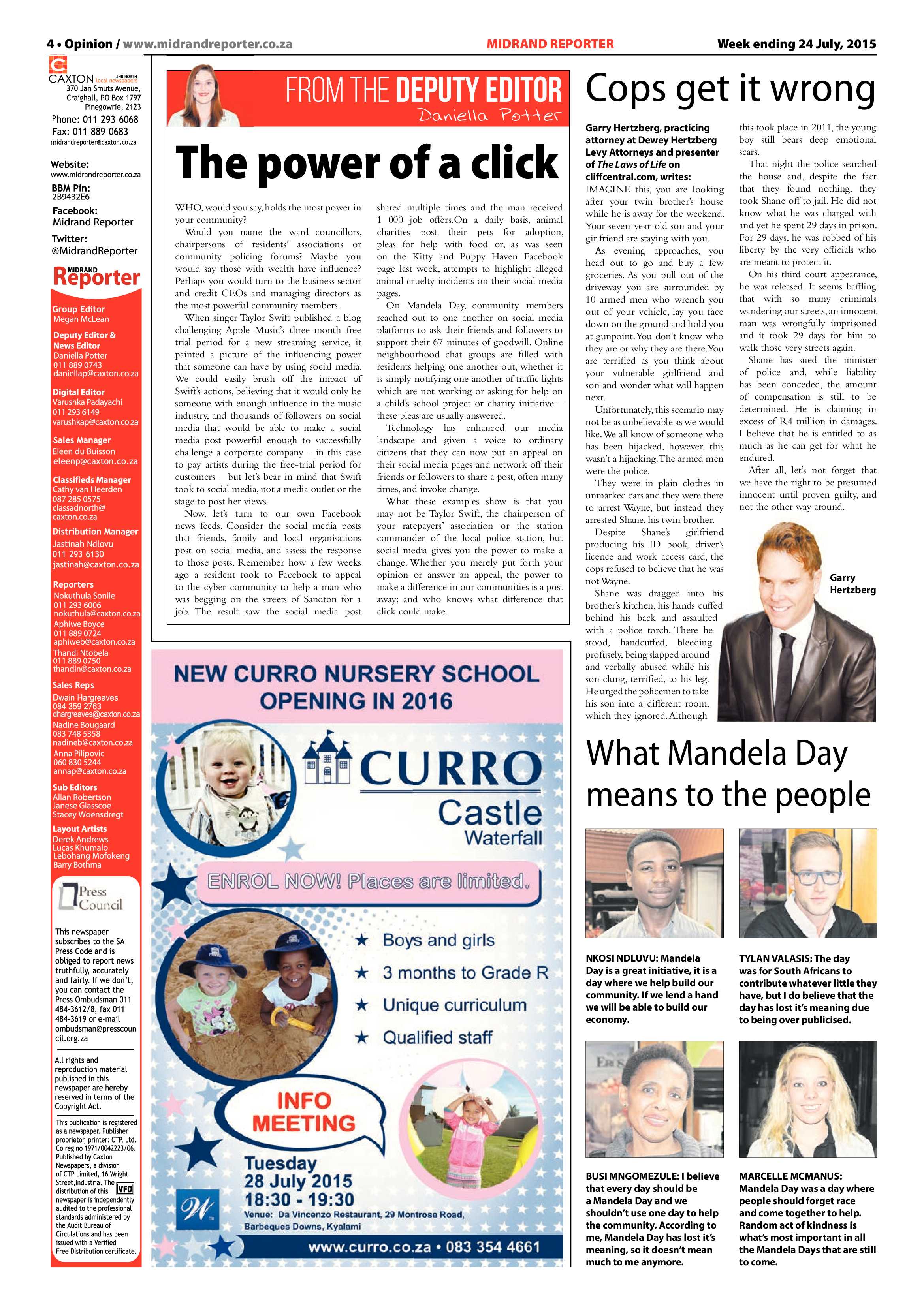 Midrand Reporter 24 July 2015 page 4