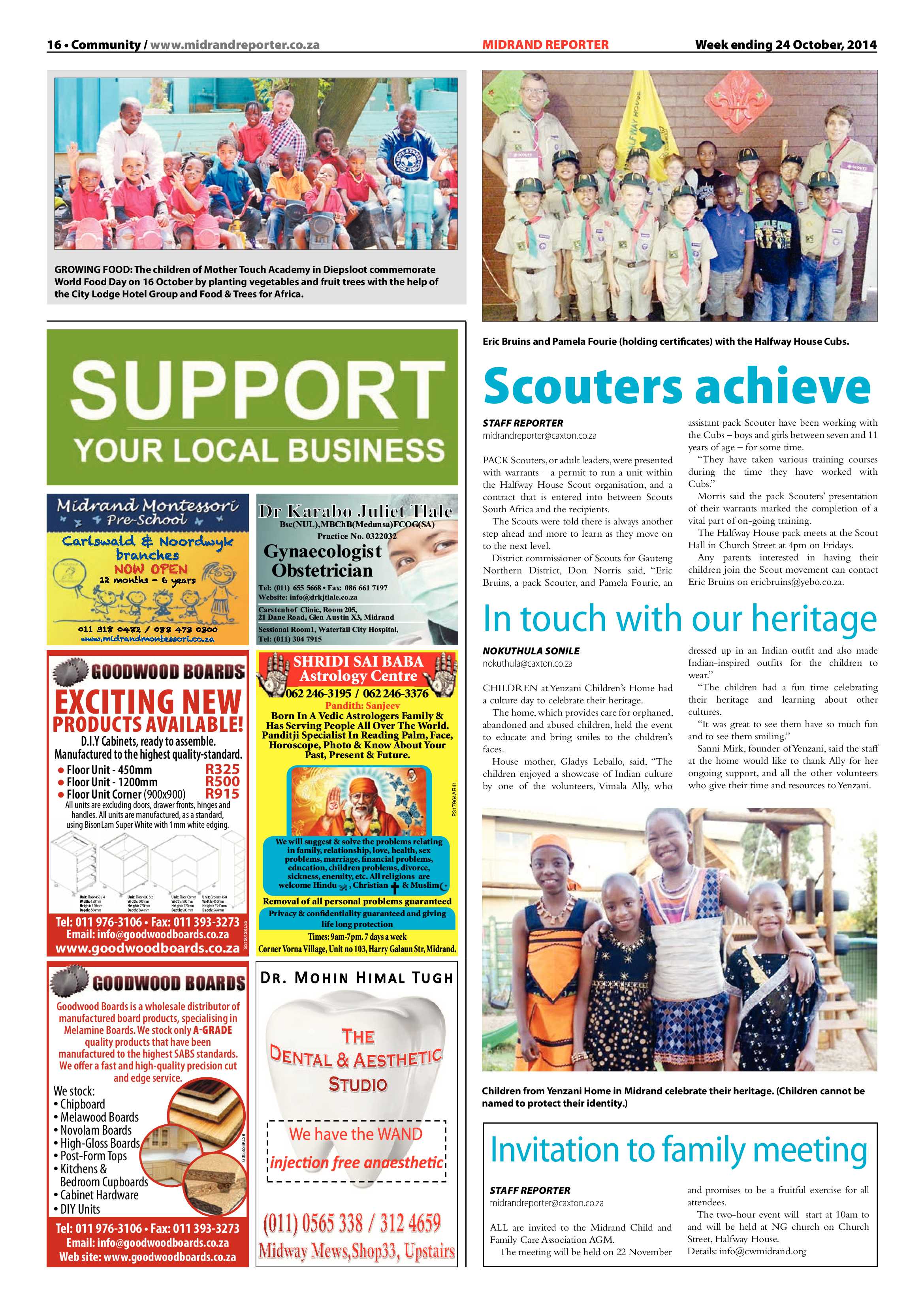 Midrand Reporter 24 October 2014 page 16