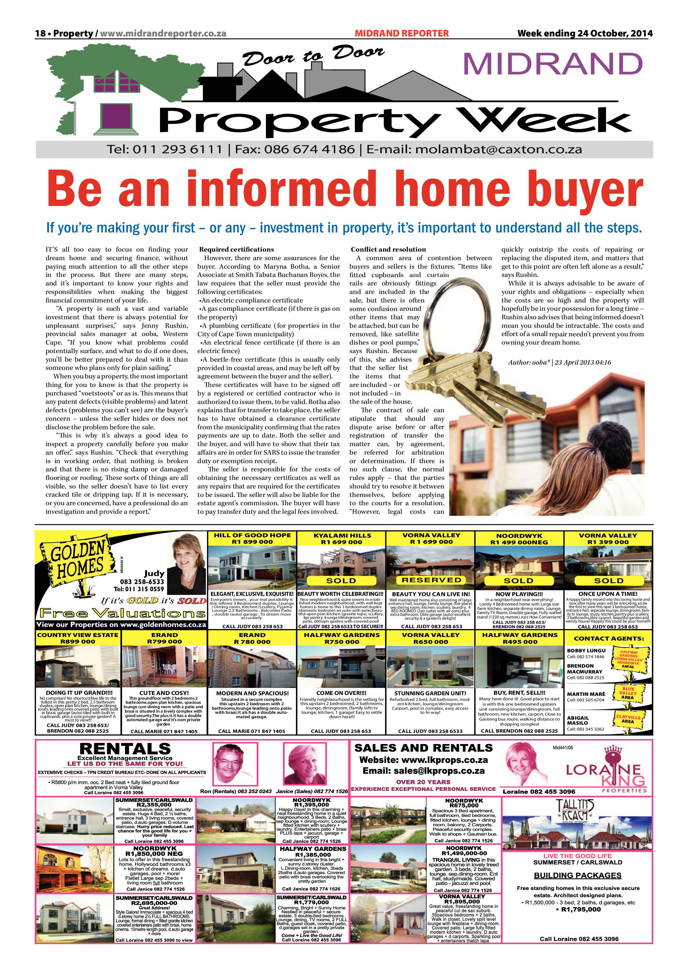 Midrand Reporter 24 October 2014 page 18