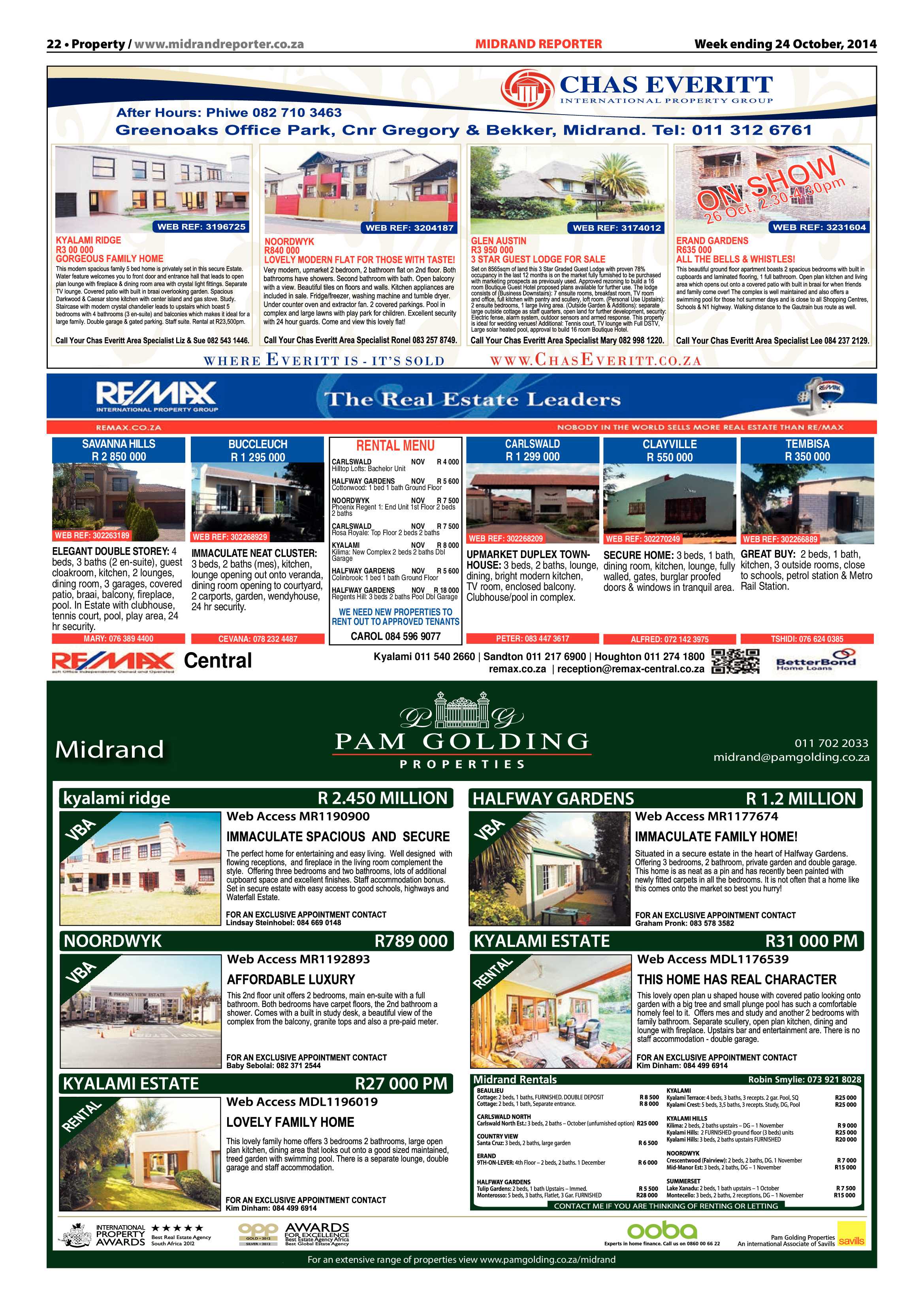 Midrand Reporter 24 October 2014 page 22