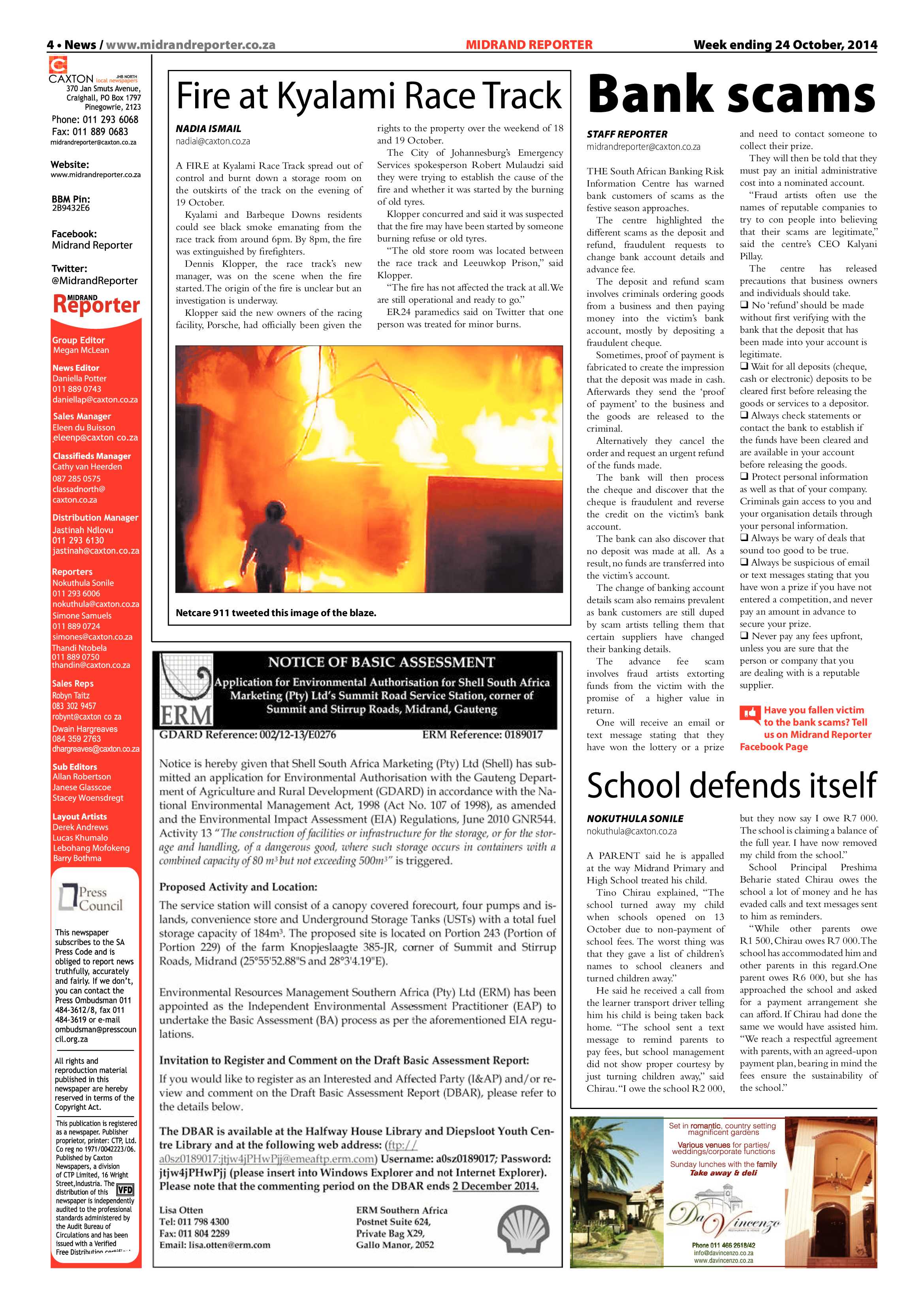 Midrand Reporter 24 October 2014 page 4