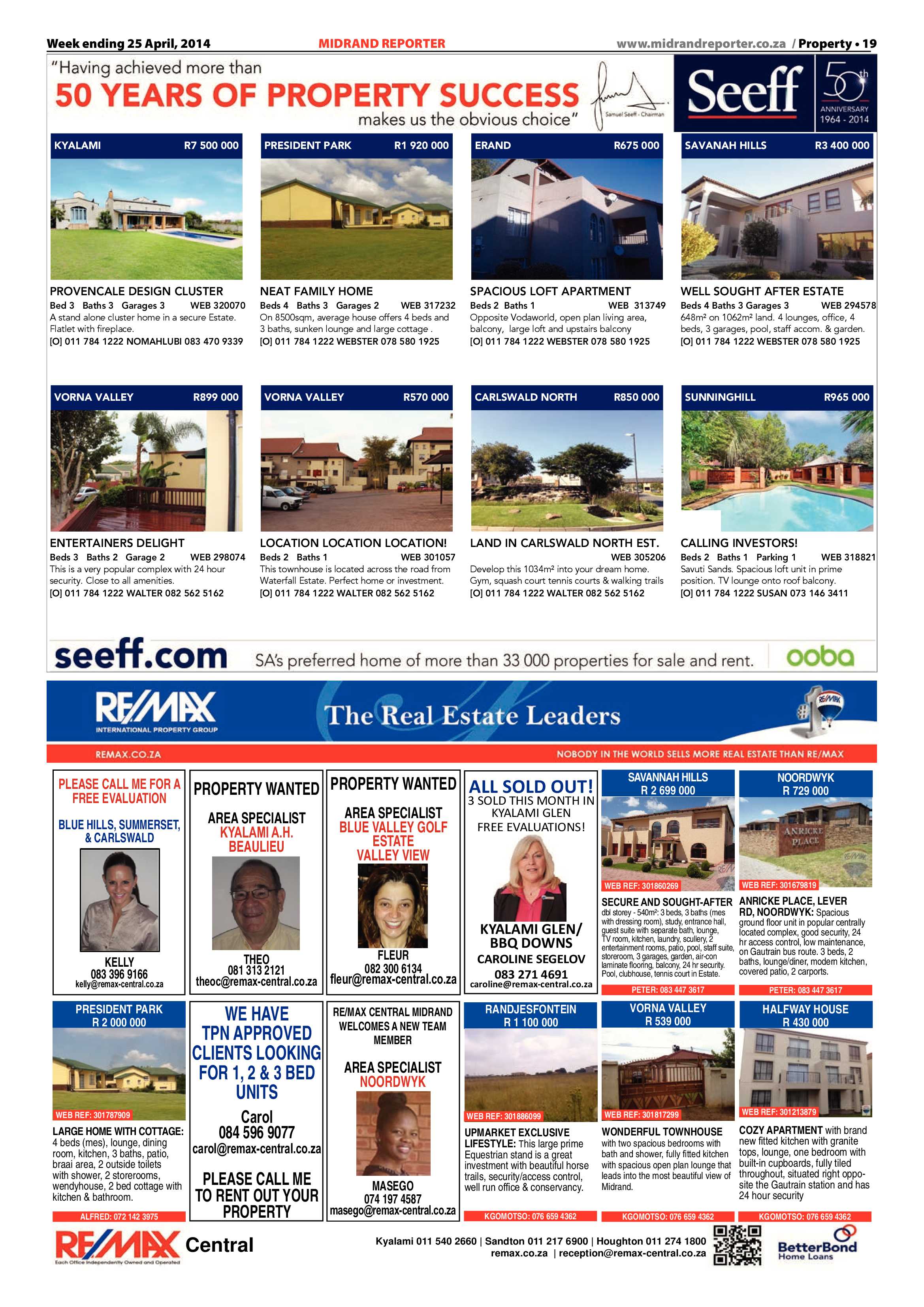 Midrand Reporter 25 April 2014 page 19