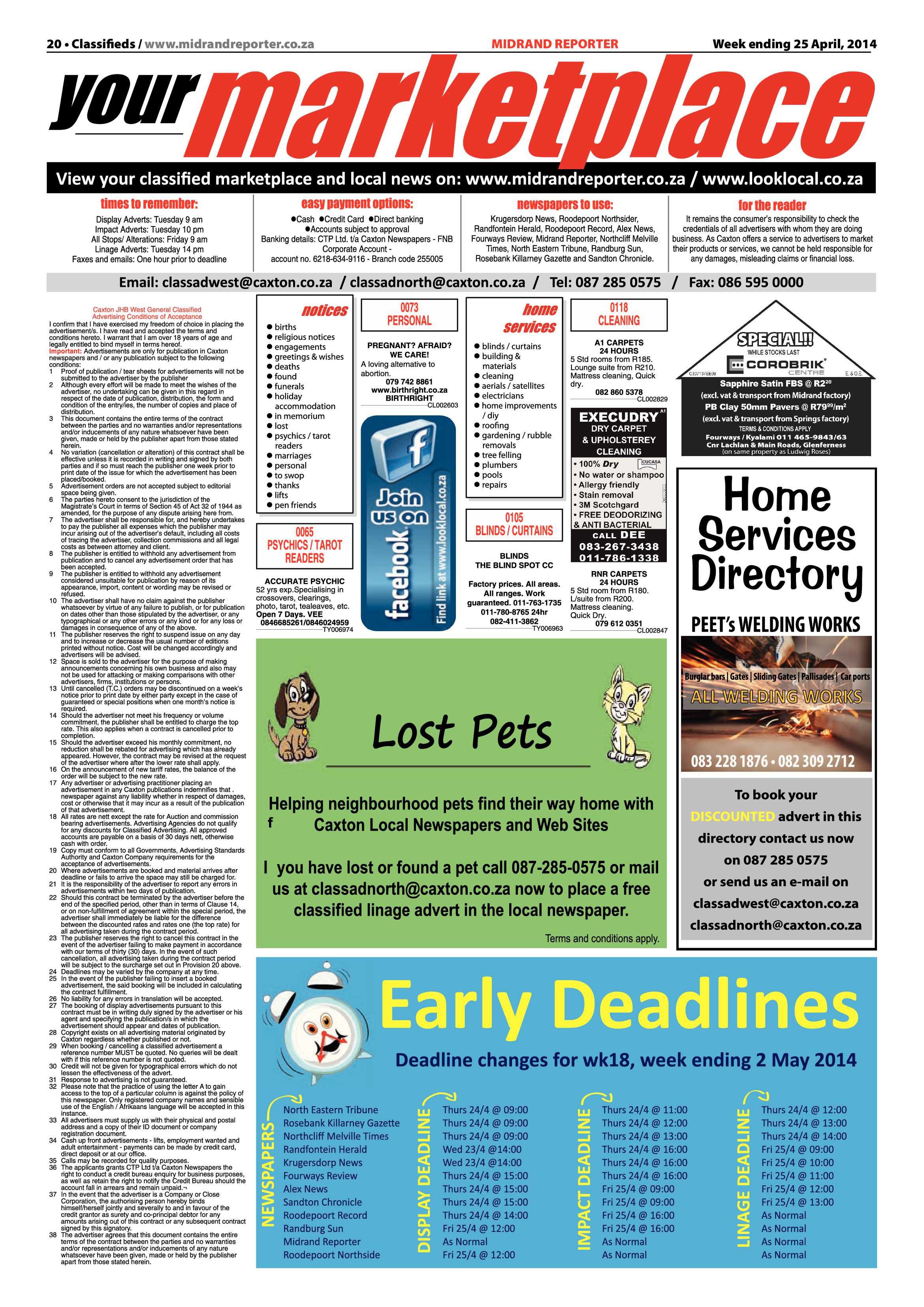 Midrand Reporter 25 April 2014 page 20