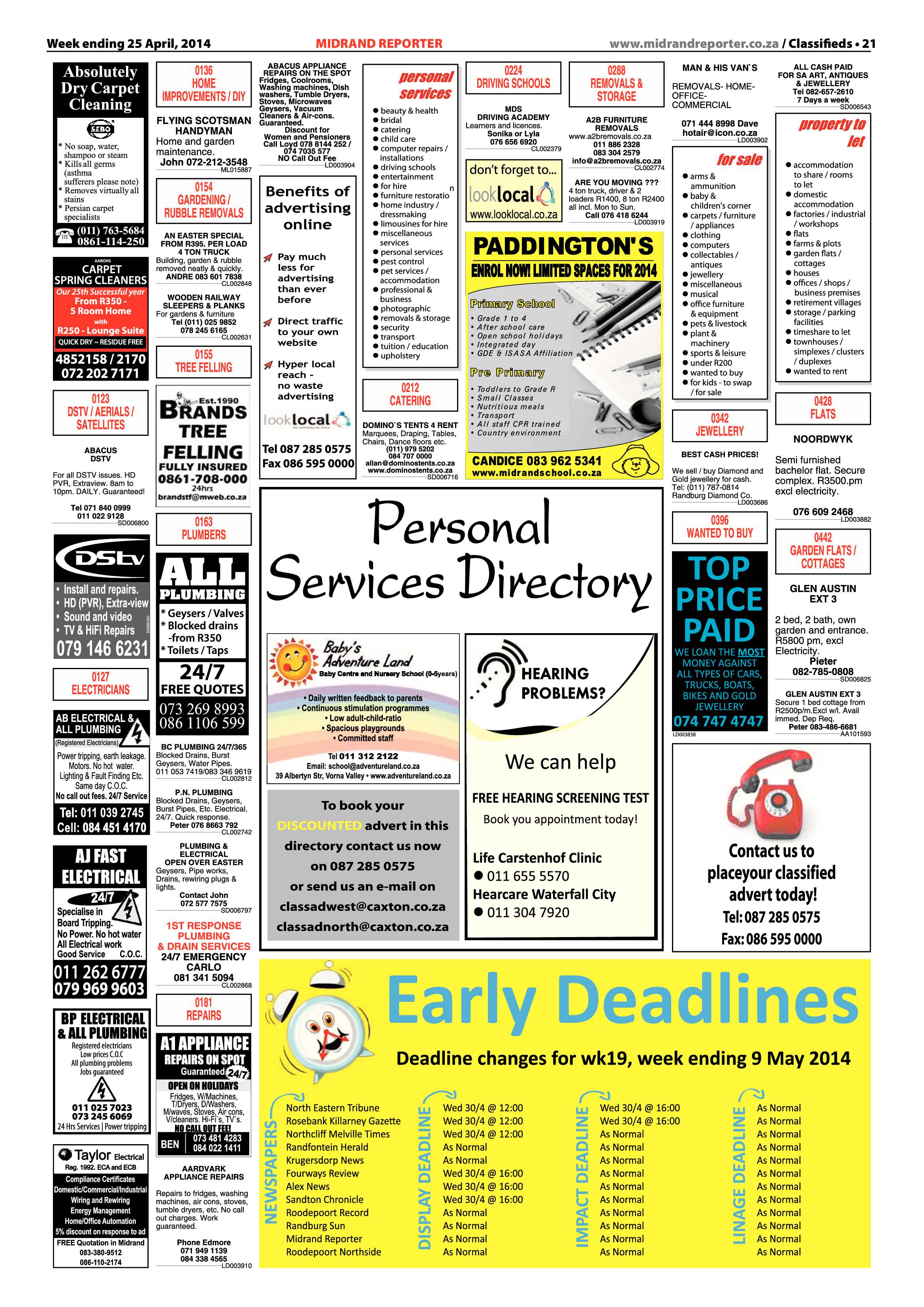 Midrand Reporter 25 April 2014 page 21