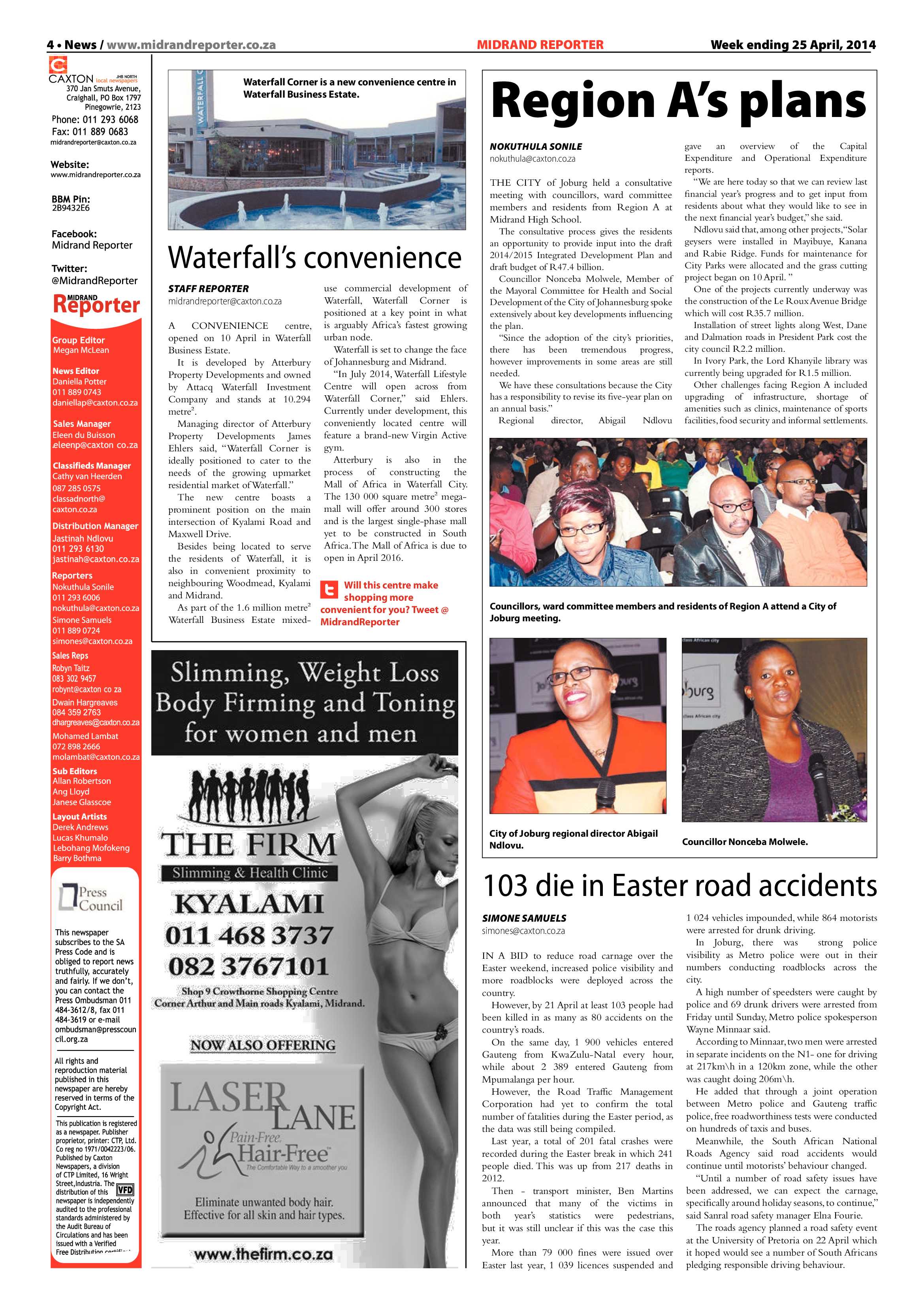 Midrand Reporter 25 April 2014 page 4