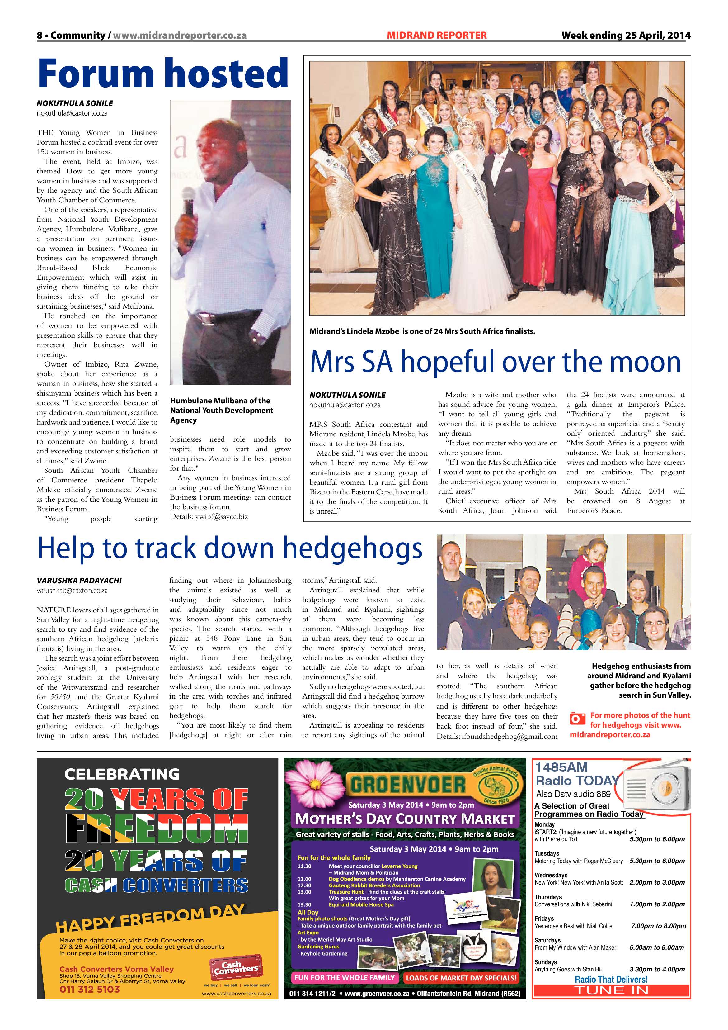 Midrand Reporter 25 April 2014 page 8