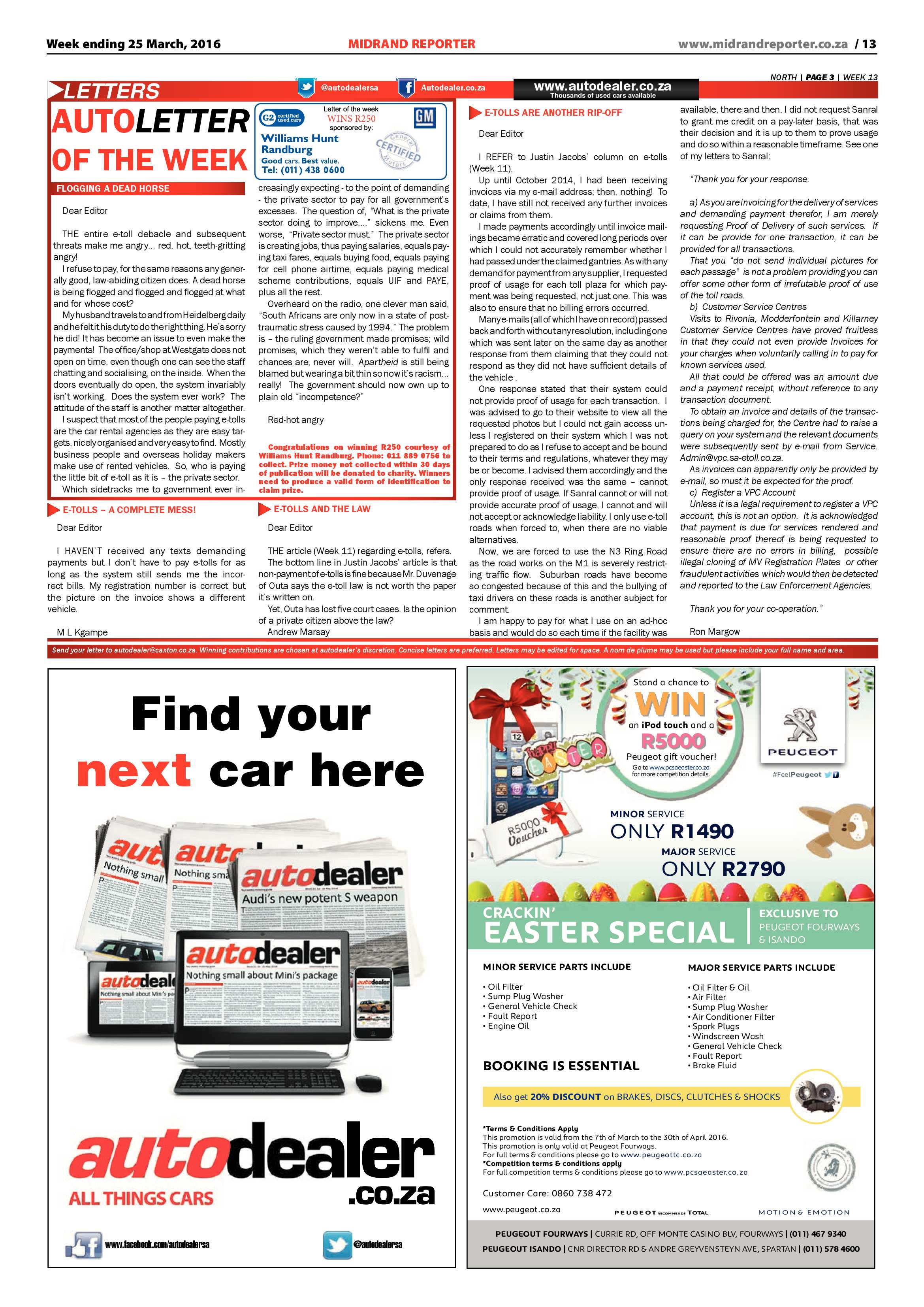 Midrand Reporter 25 March 2016 page 13
