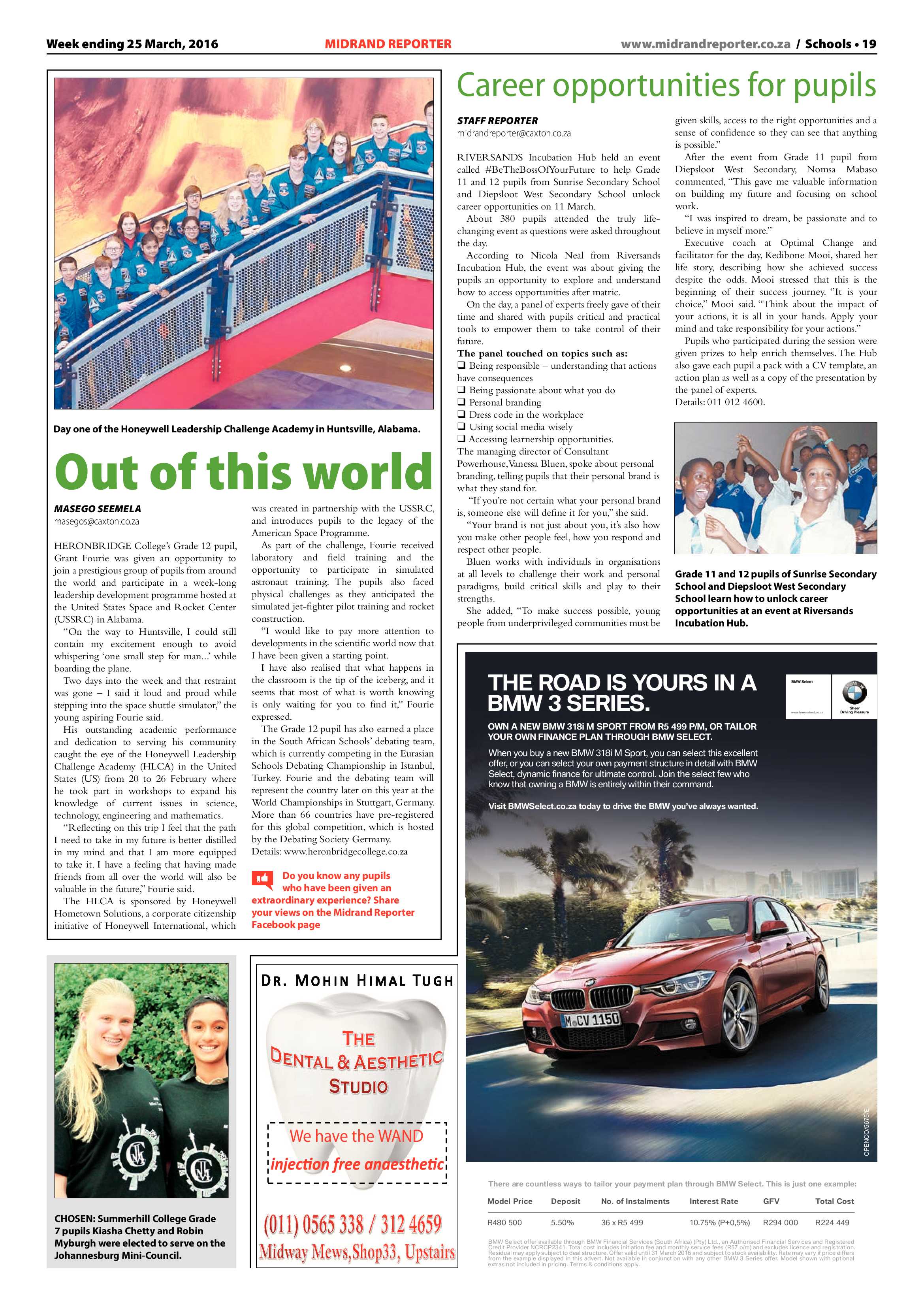 Midrand Reporter 25 March 2016 page 19