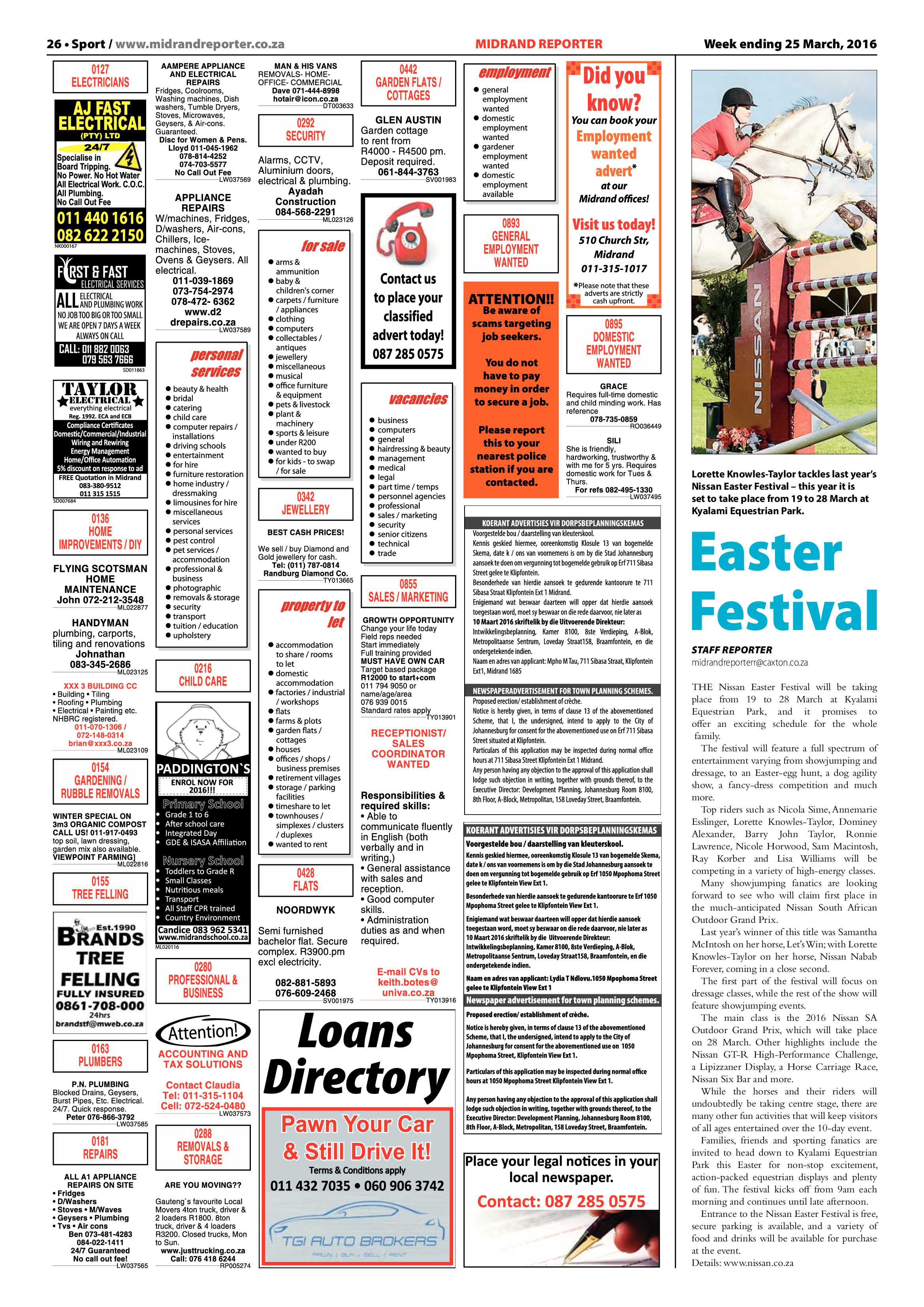 Midrand Reporter 25 March 2016 page 26