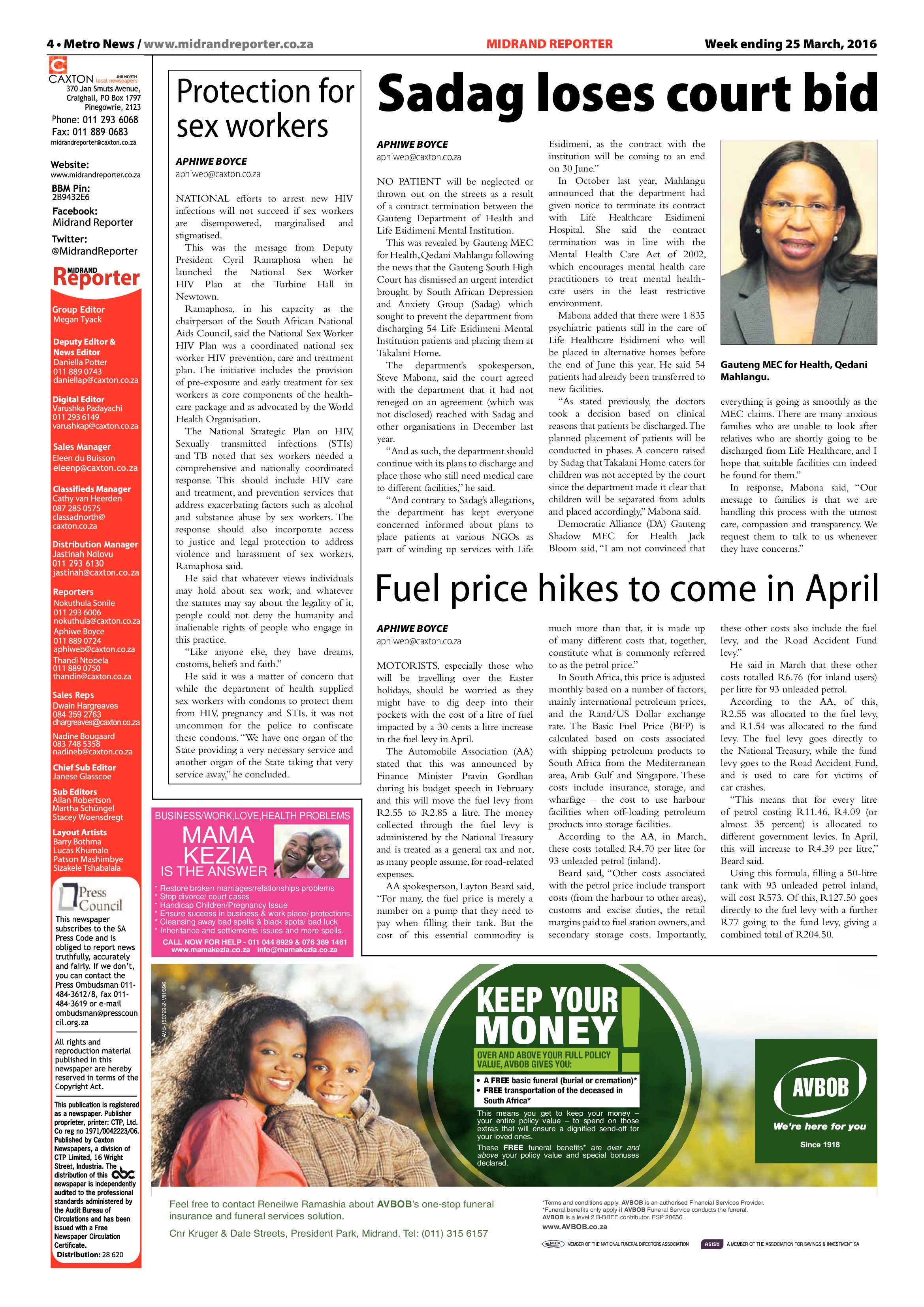 Midrand Reporter 25 March 2016 page 4