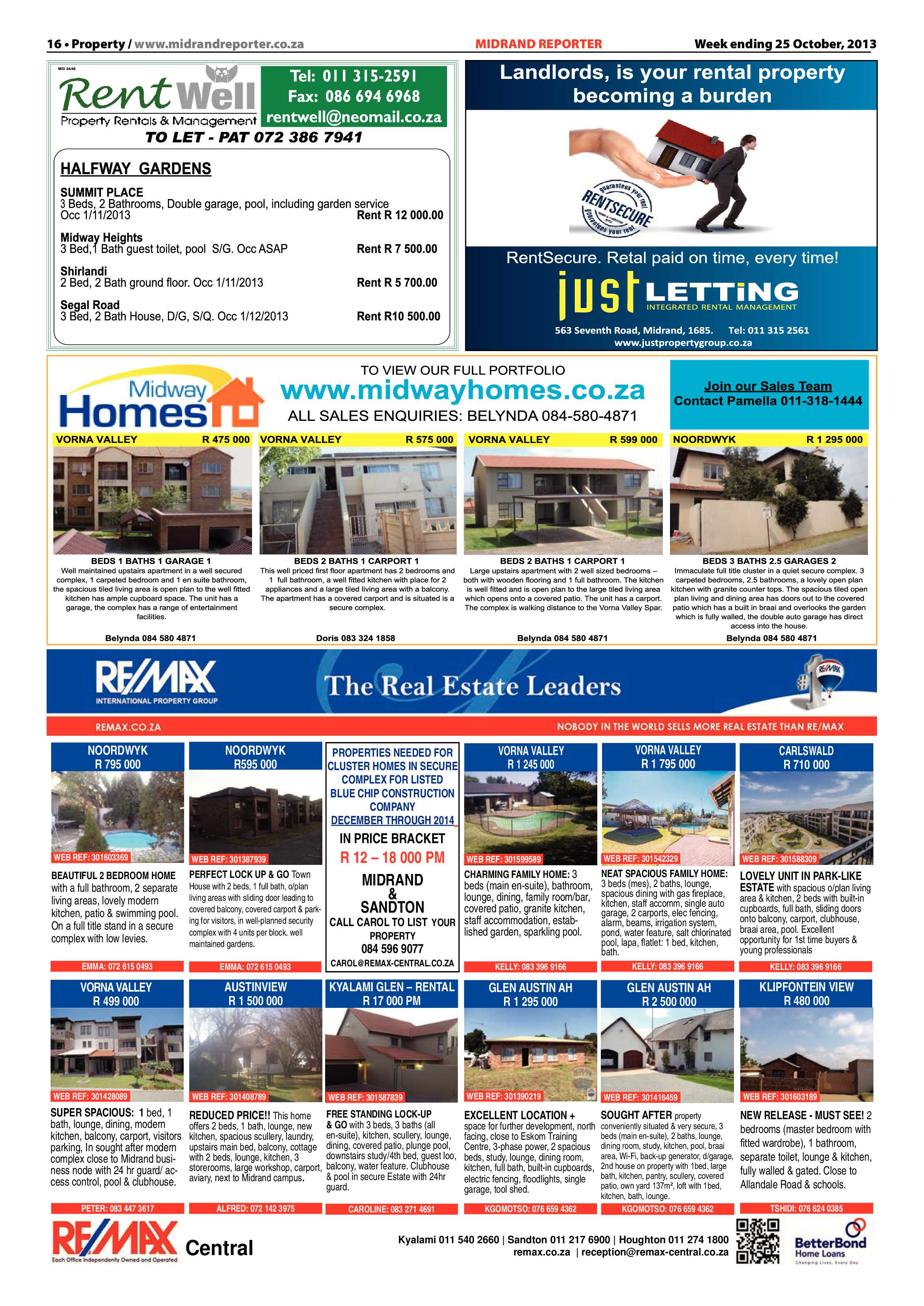 Midrand Reporter 25 October 2013 page 16