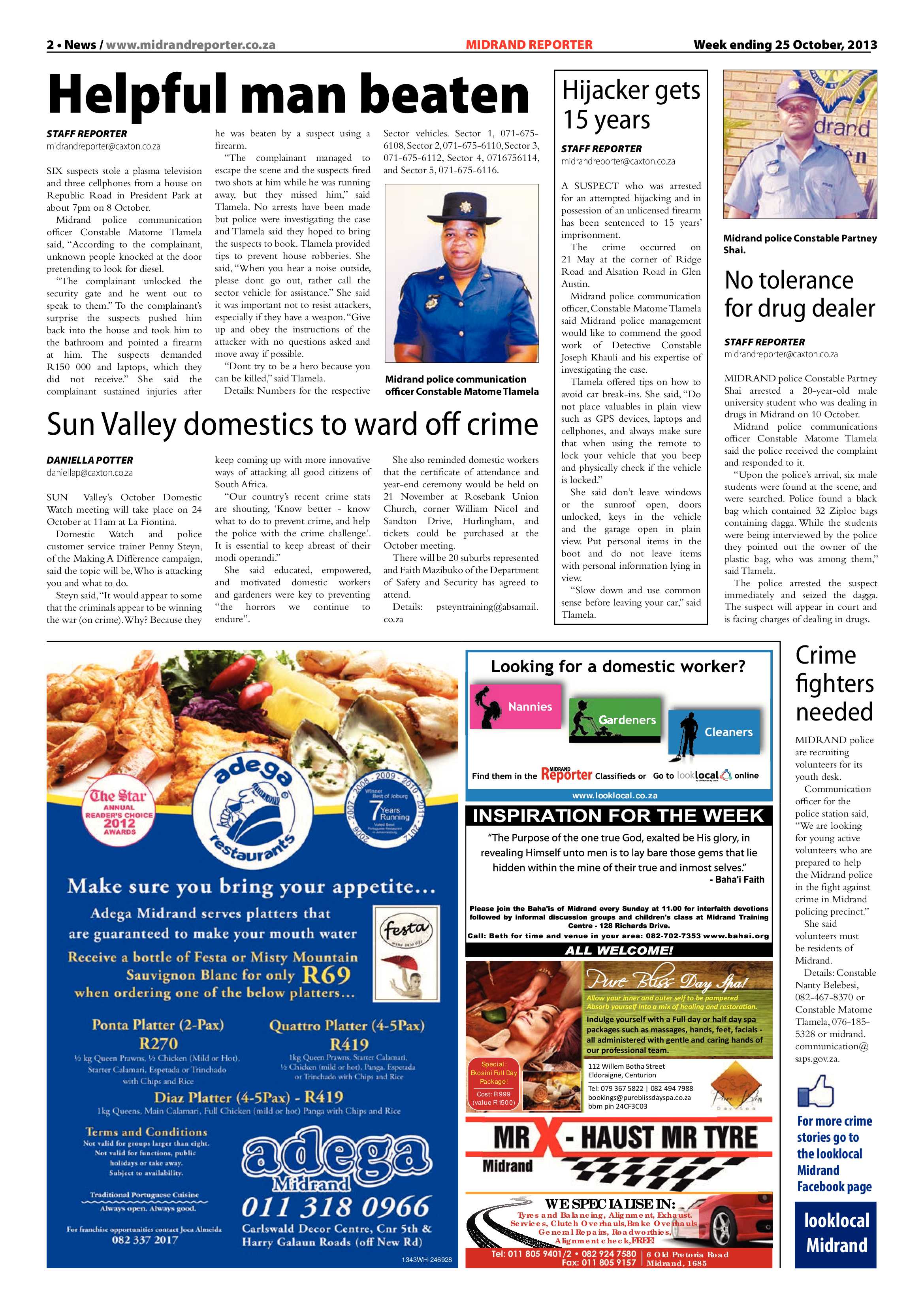 Midrand Reporter 25 October 2013 page 2