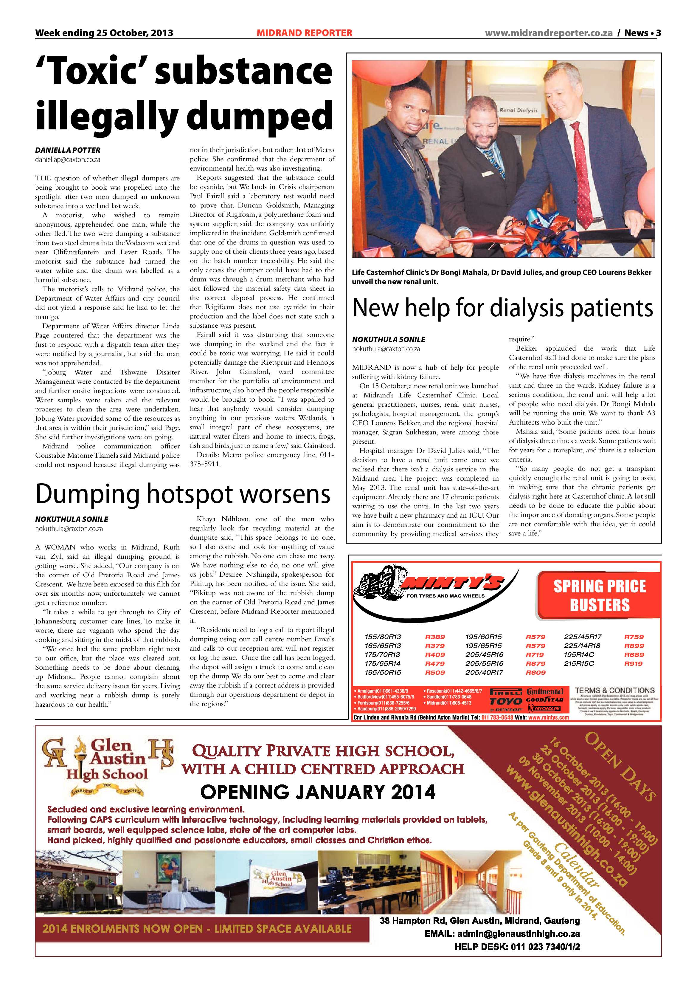 Midrand Reporter 25 October 2013 page 3