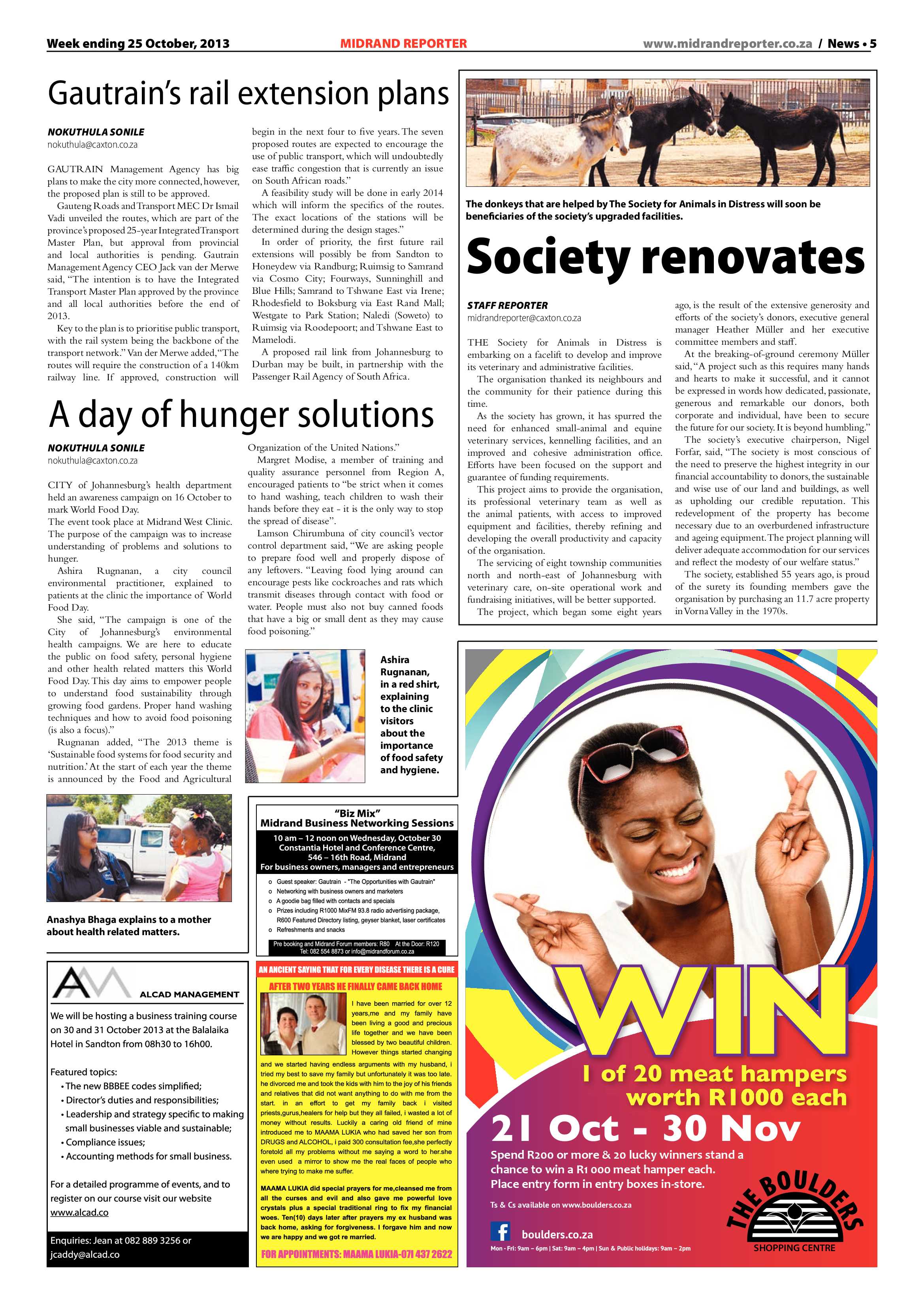 Midrand Reporter 25 October 2013 page 5