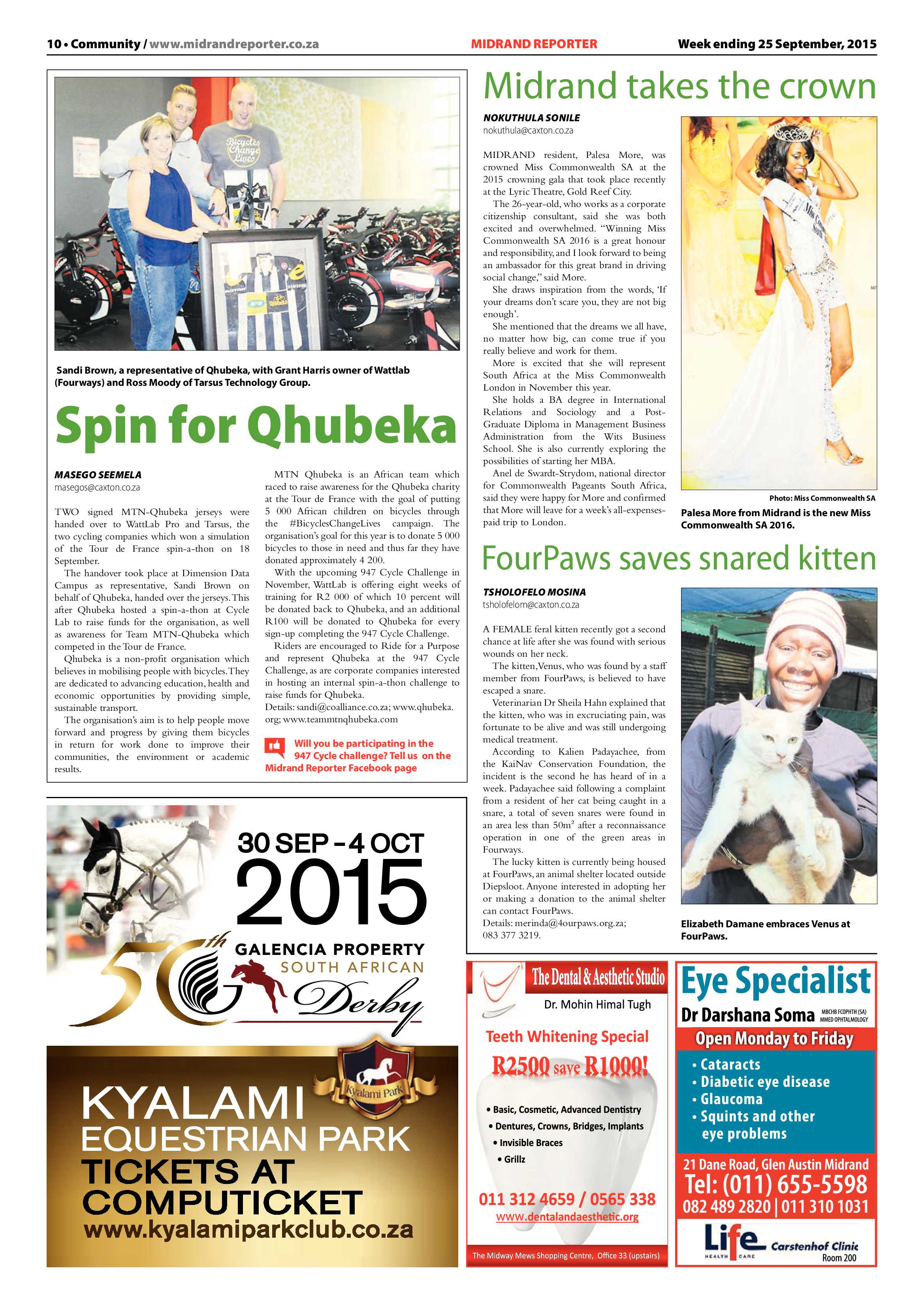 Midrand Reporter 25 September 2015 page 10