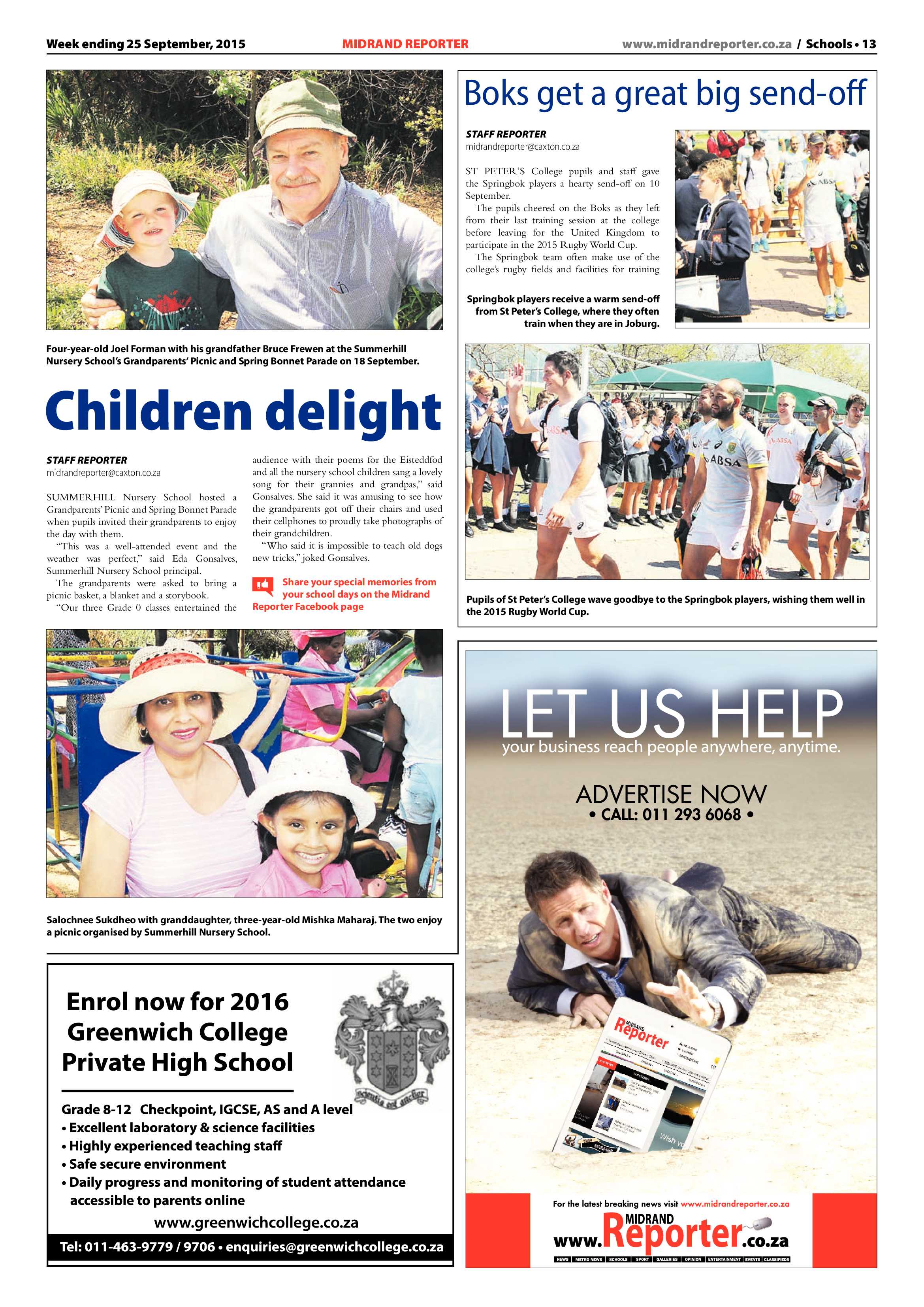 Midrand Reporter 25 September 2015 page 13