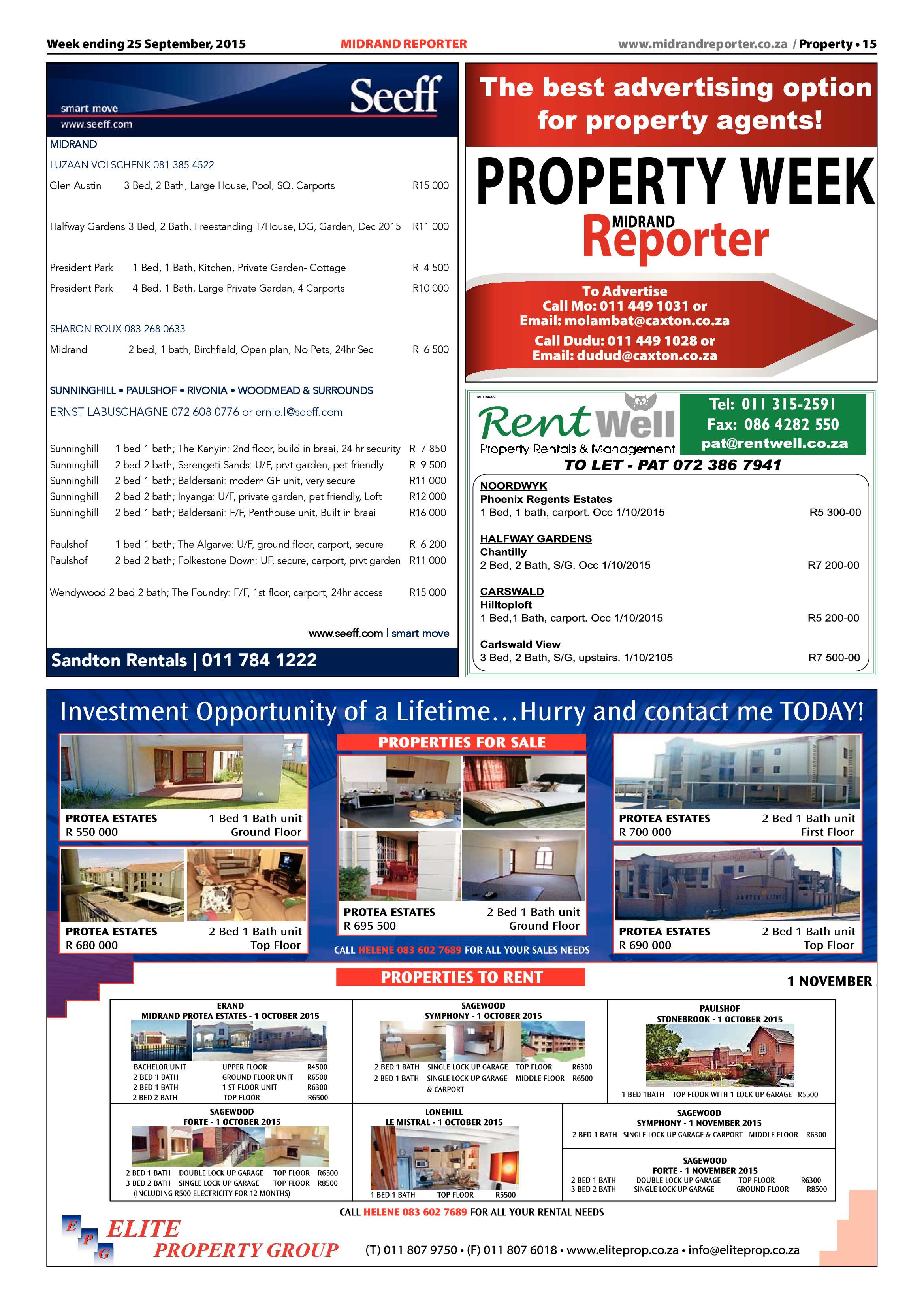 Midrand Reporter 25 September 2015 page 15