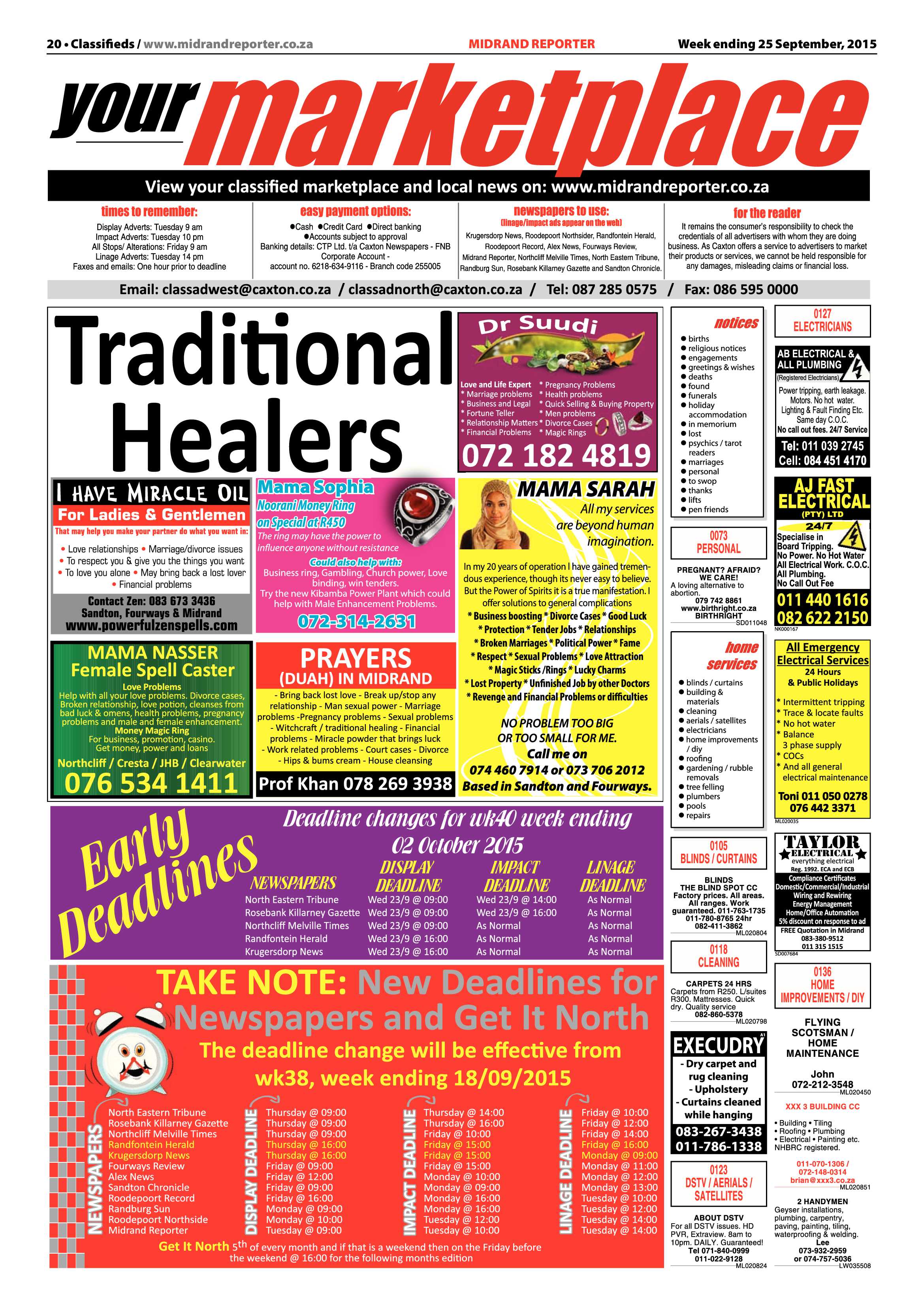 Midrand Reporter 25 September 2015 page 20