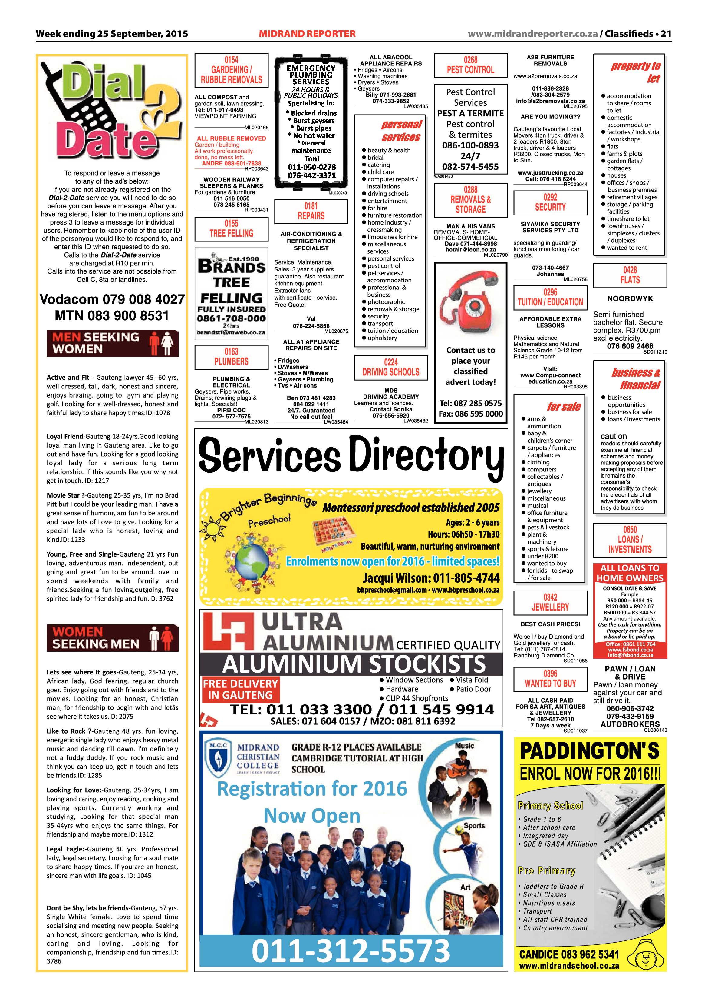 Midrand Reporter 25 September 2015 page 21
