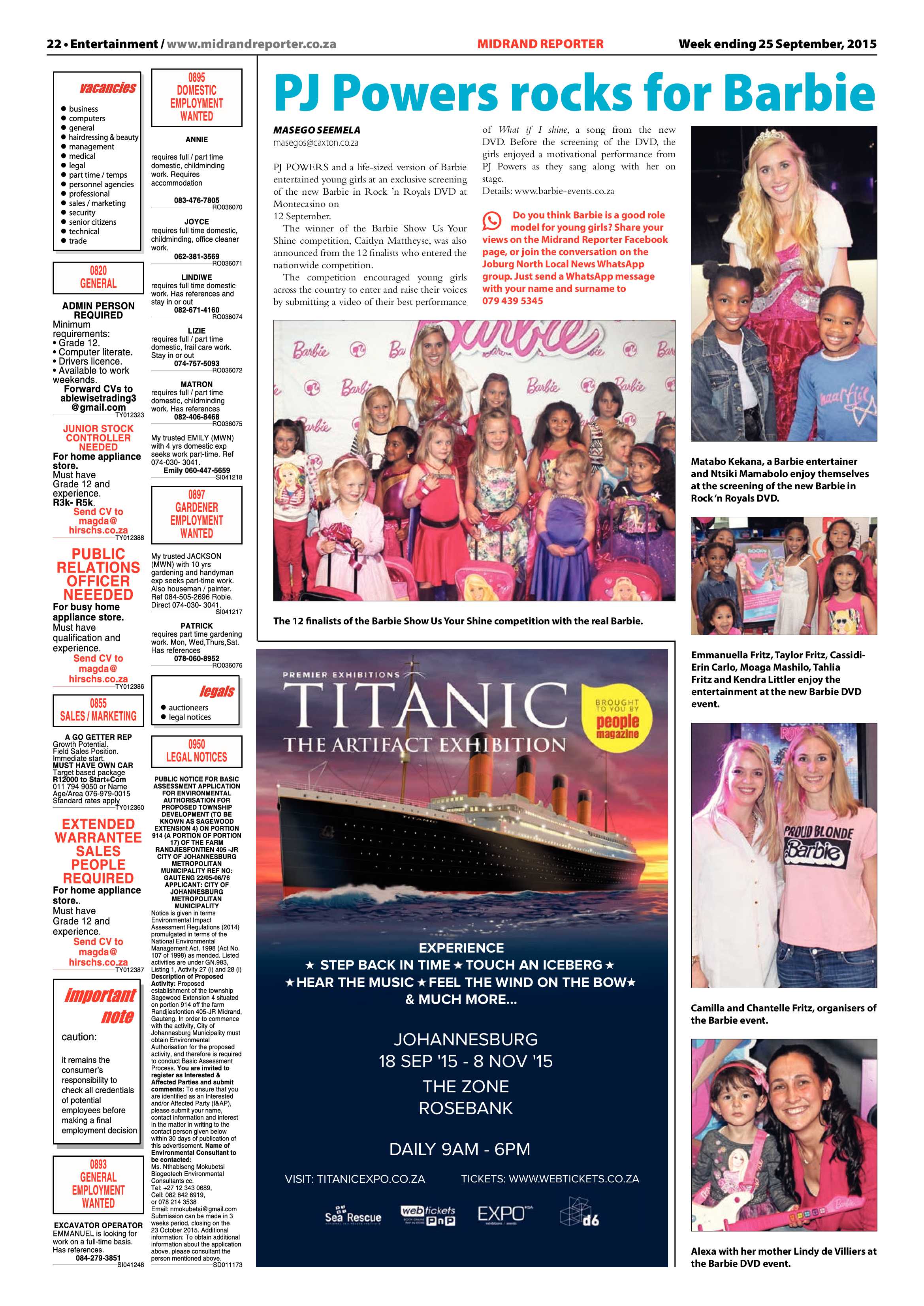 Midrand Reporter 25 September 2015 page 22