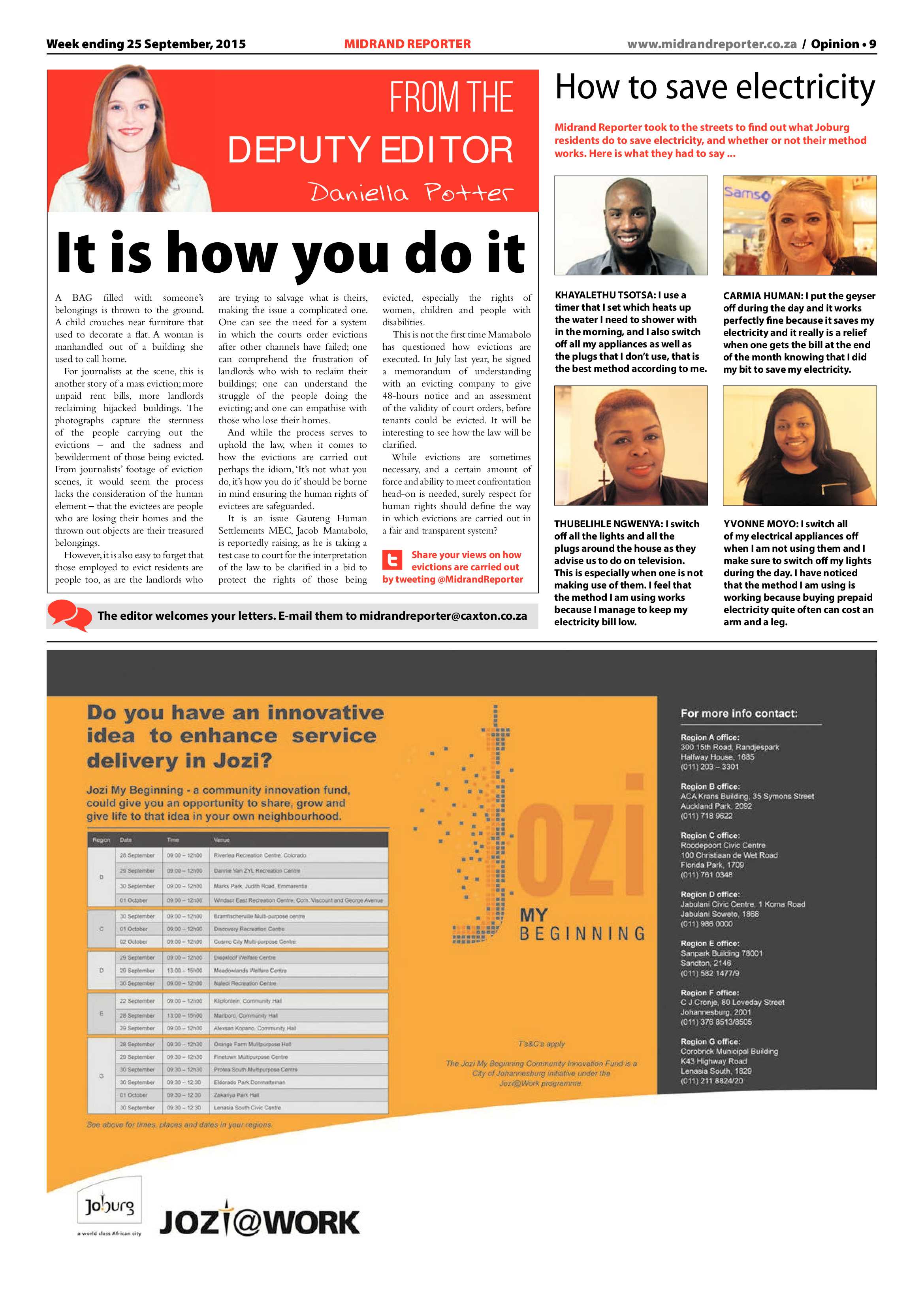 Midrand Reporter 25 September 2015 page 9