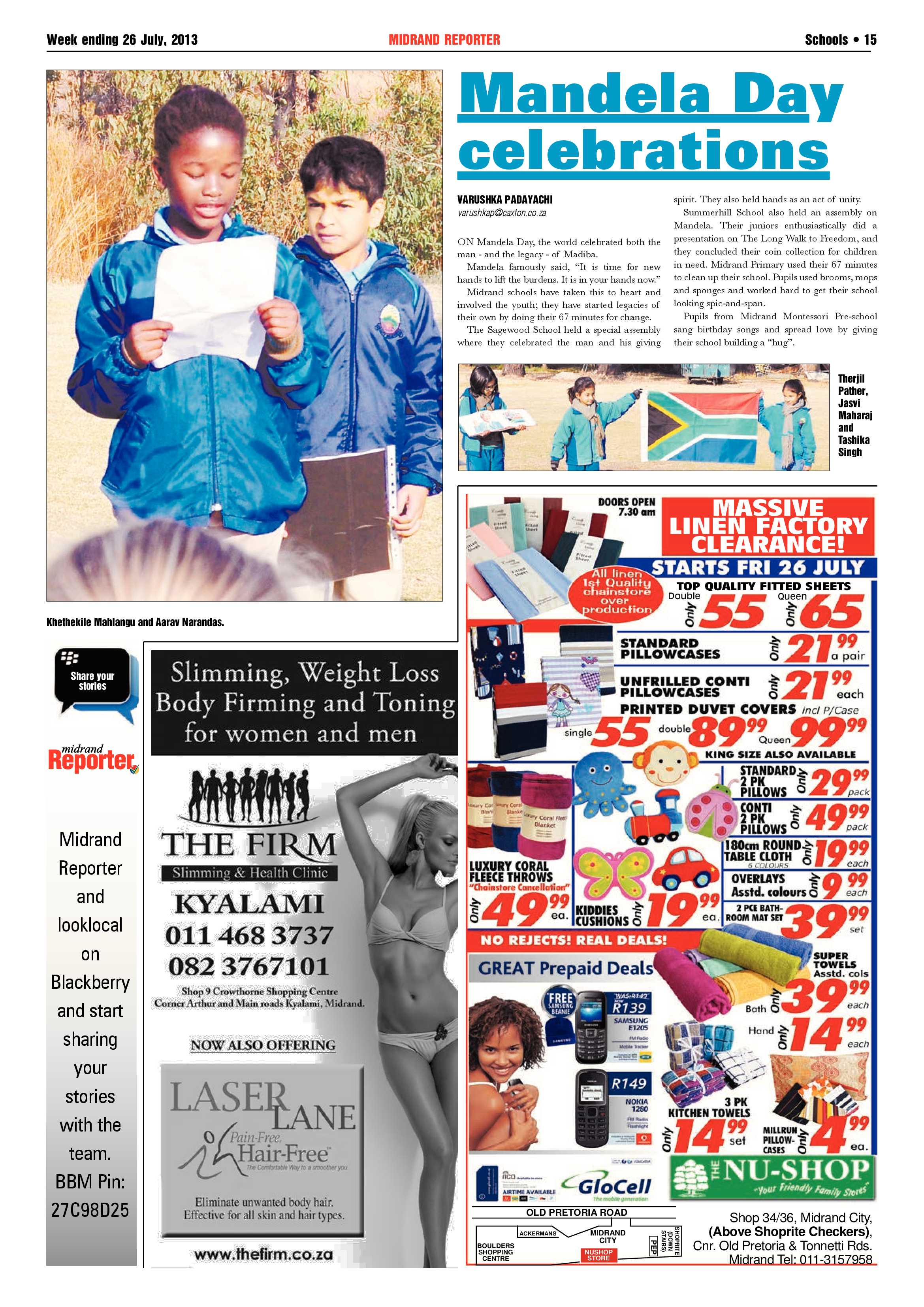 Midrand Reporter 26 July 2013 page 15