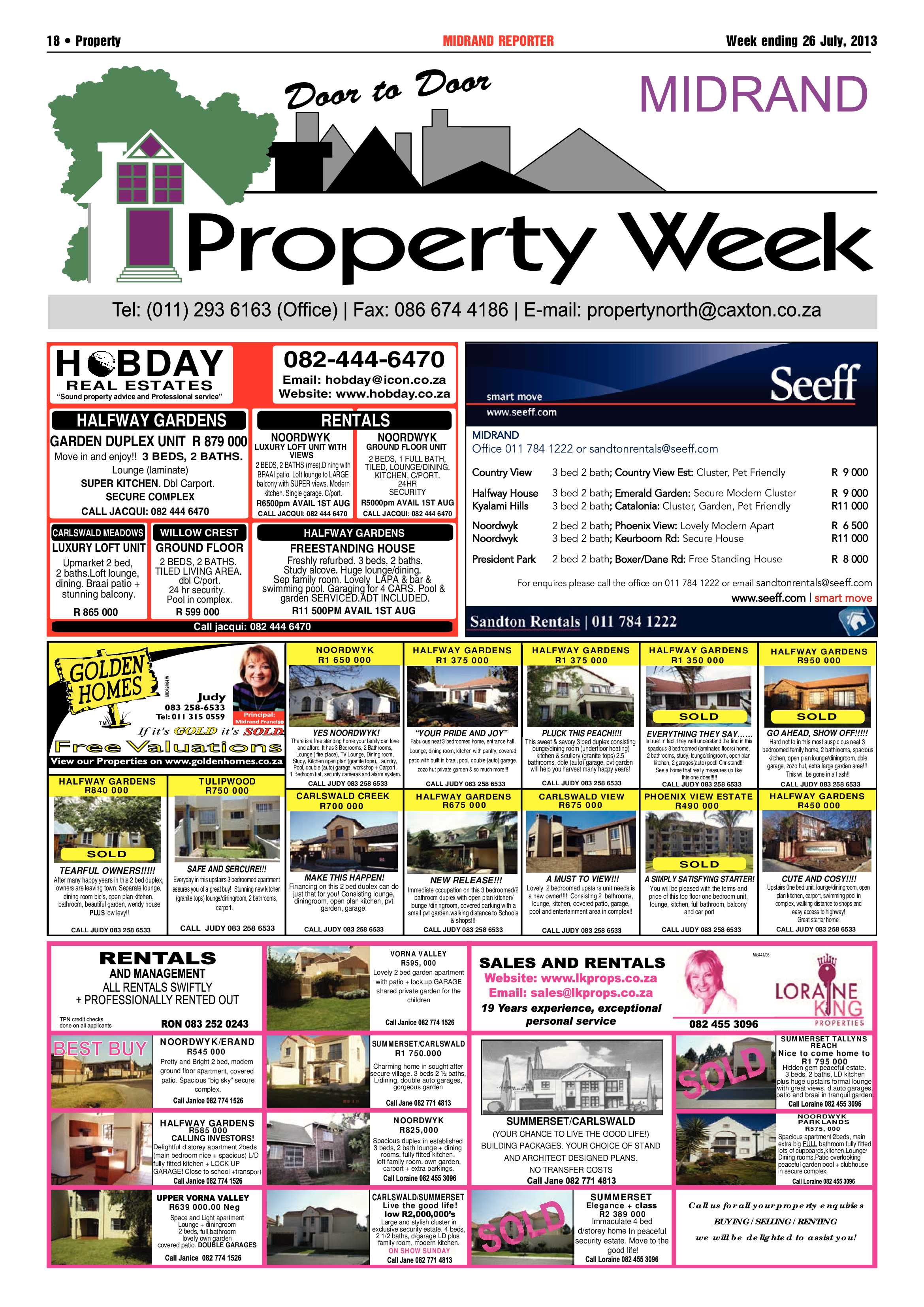 Midrand Reporter 26 July 2013 page 18