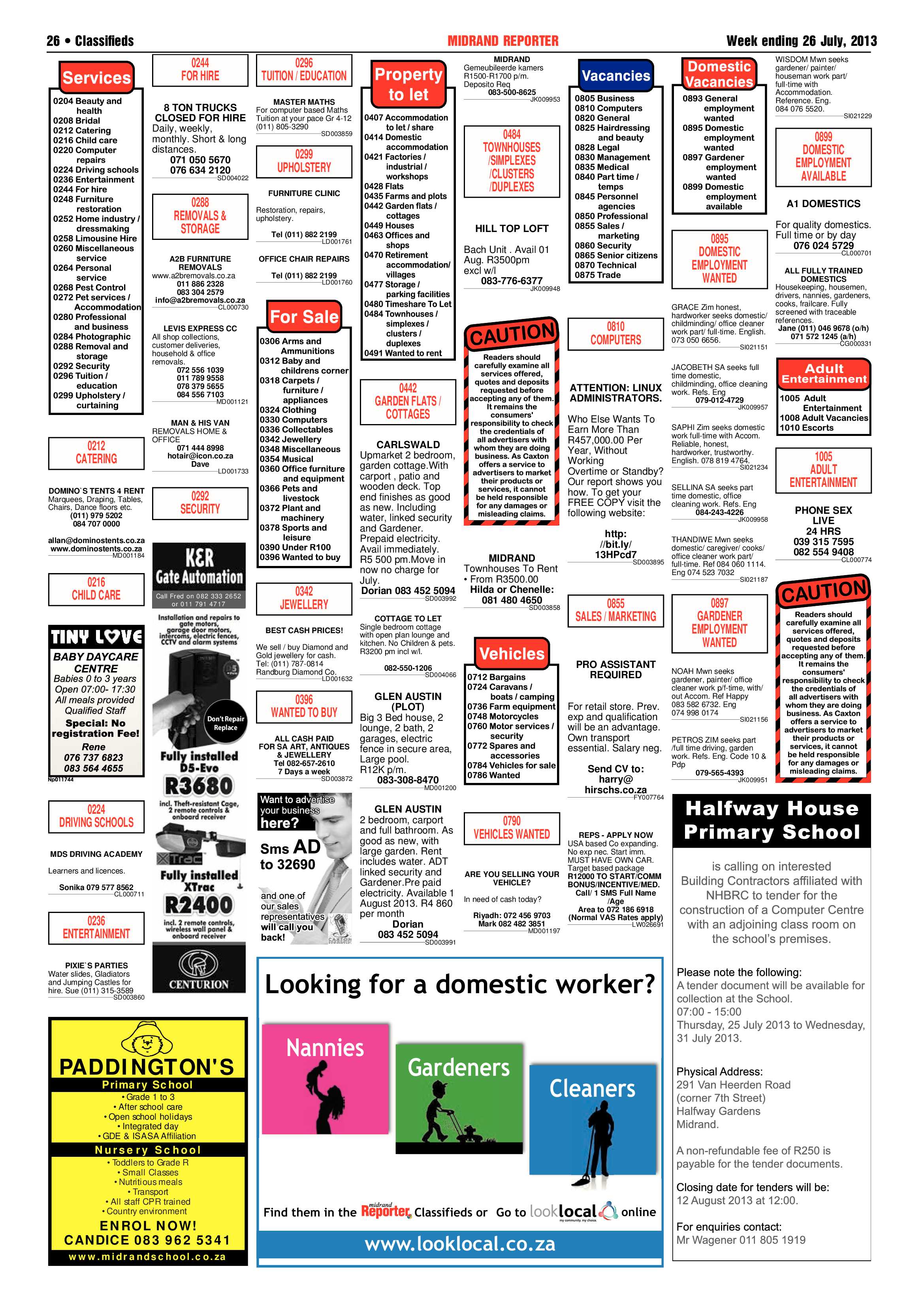 Midrand Reporter 26 July 2013 page 26