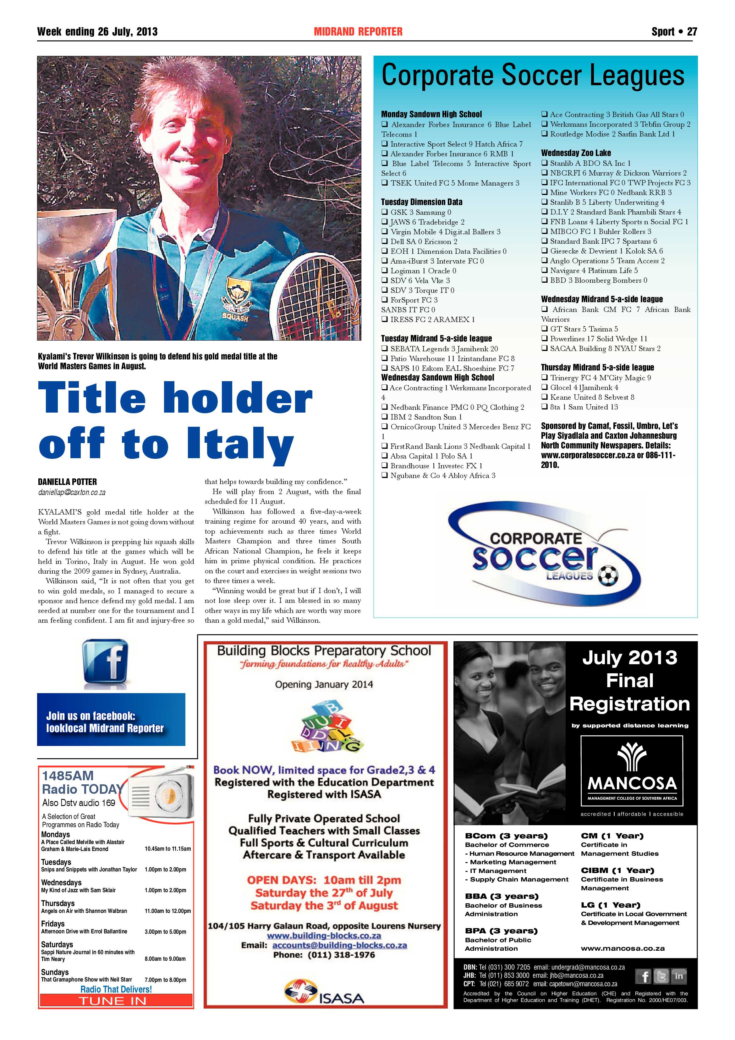 Midrand Reporter 26 July 2013 page 27