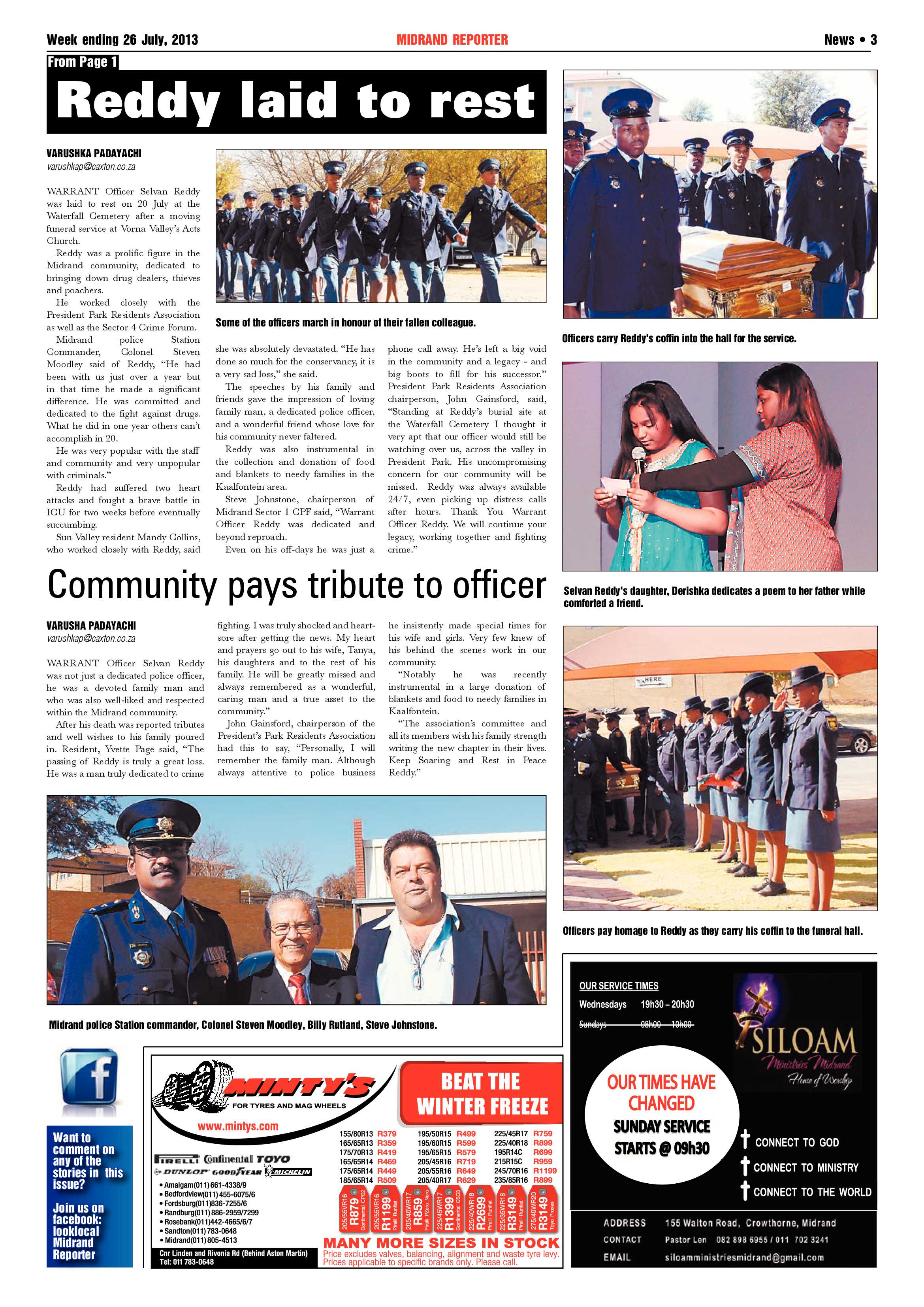 Midrand Reporter 26 July 2013 page 3