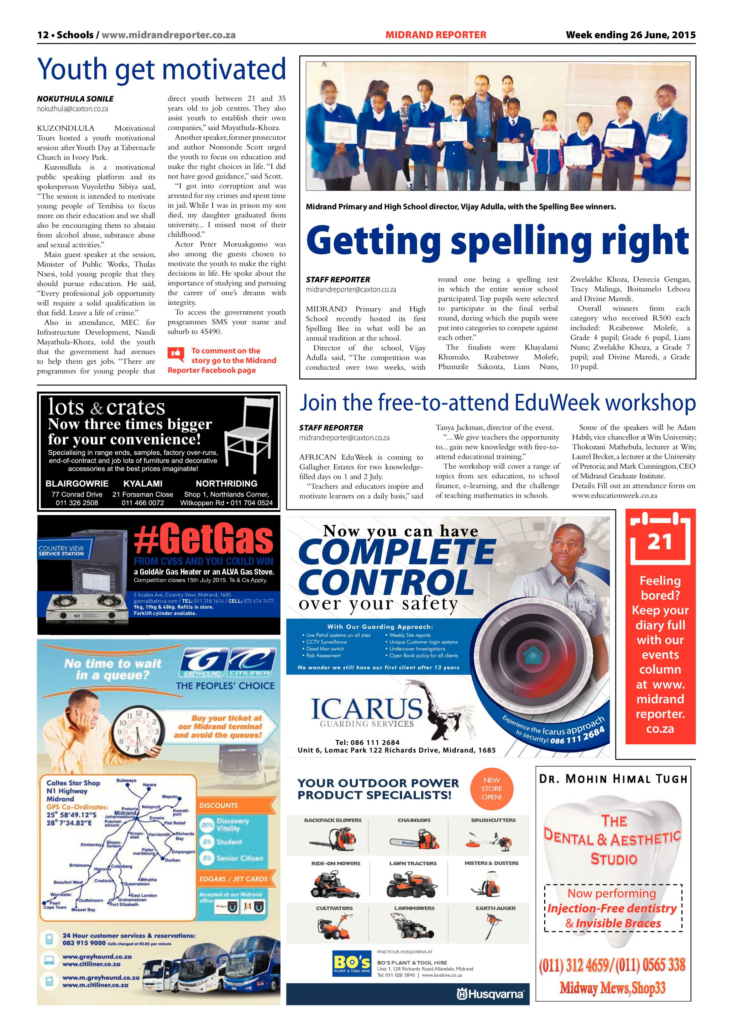 Midrand Reporter 26 June 2015 page 12
