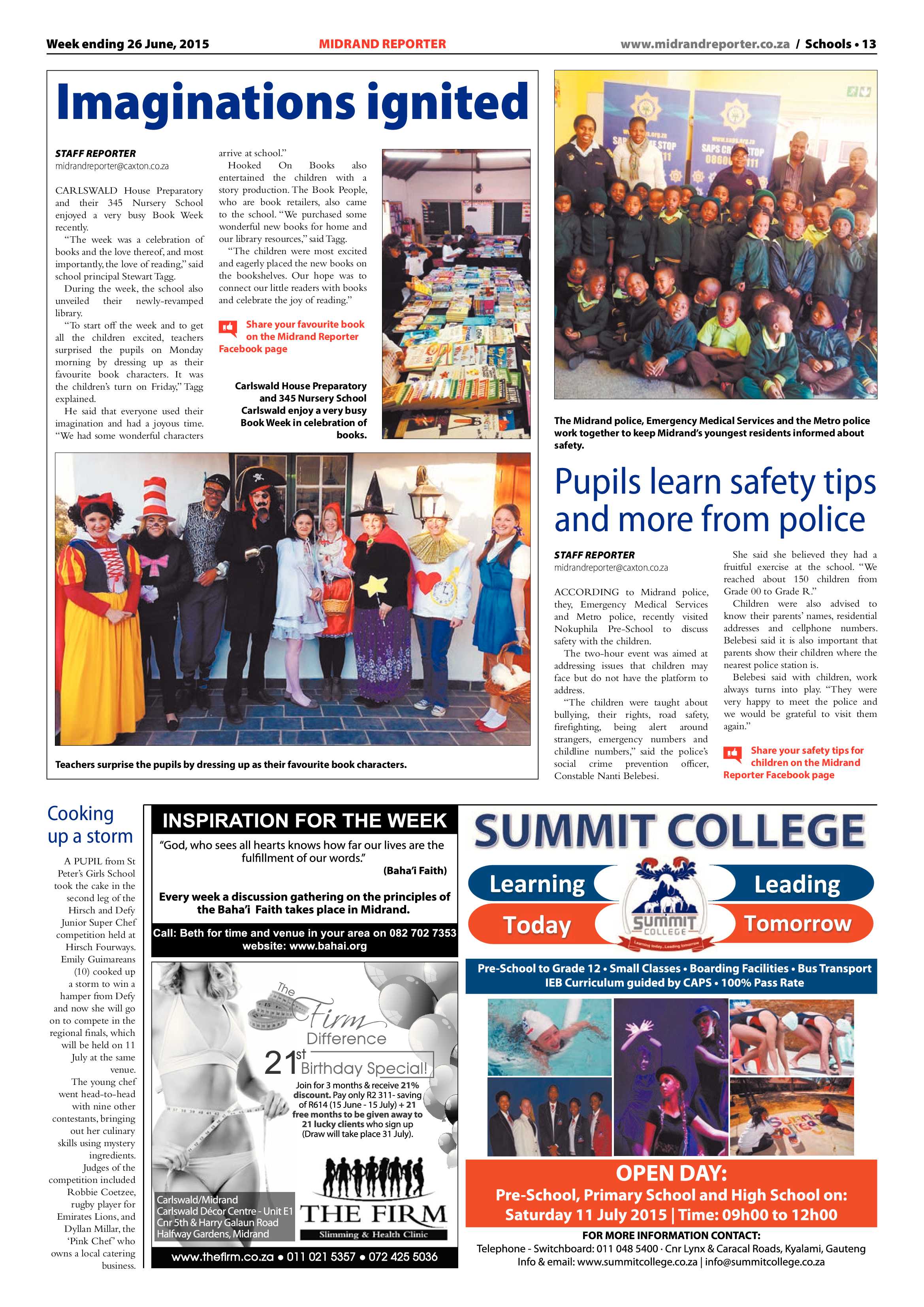 Midrand Reporter 26 June 2015 page 13