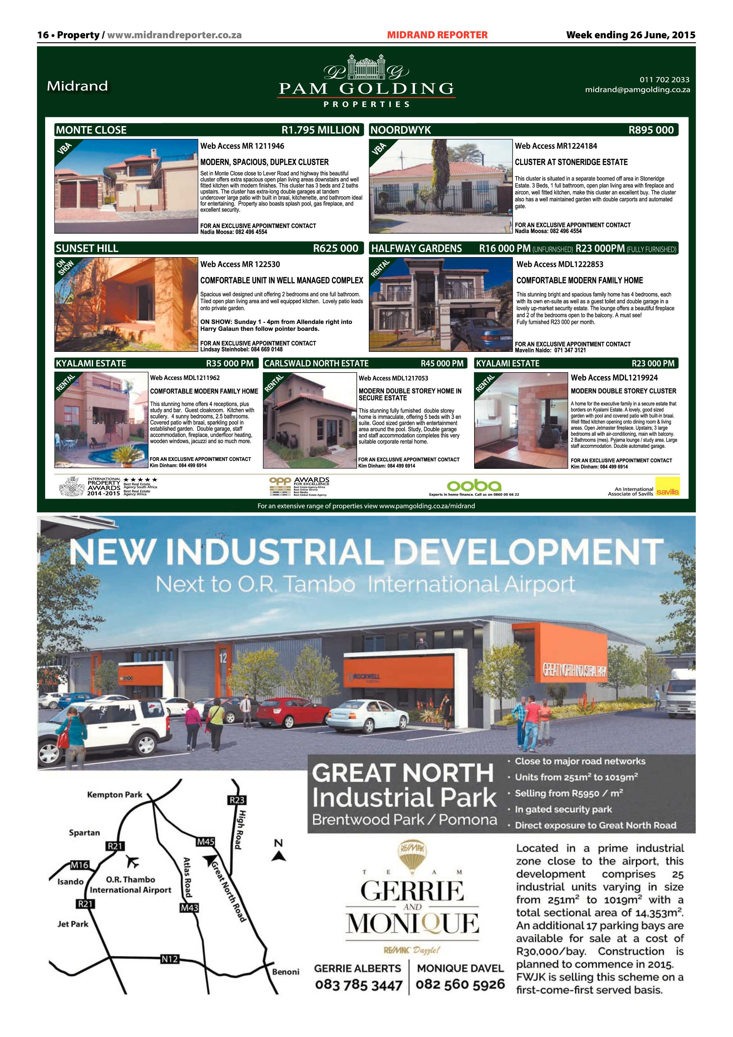 Midrand Reporter 26 June 2015 page 16