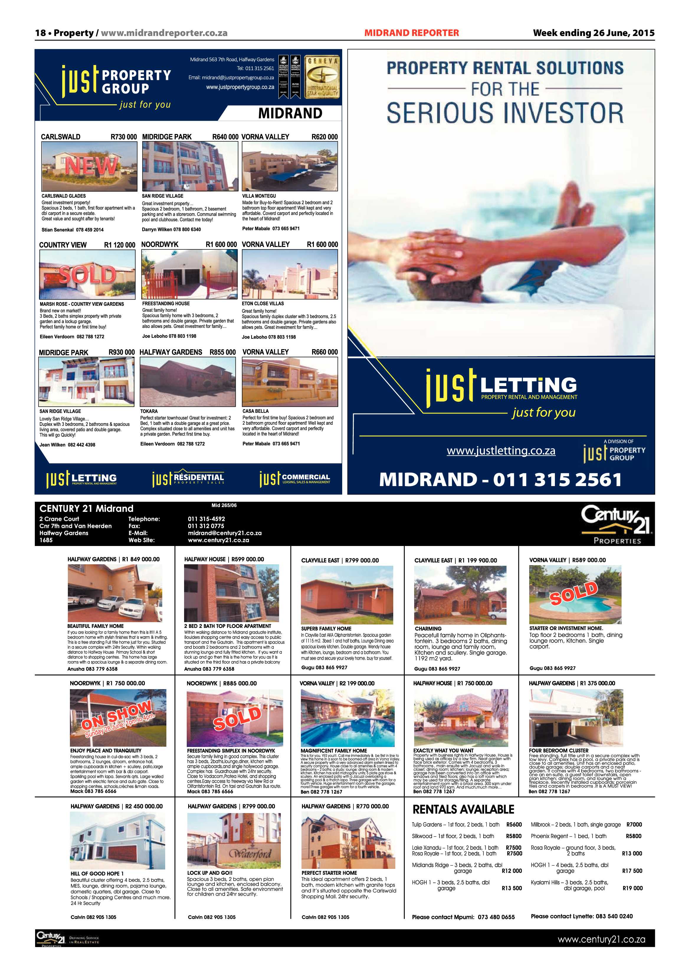 Midrand Reporter 26 June 2015 page 18
